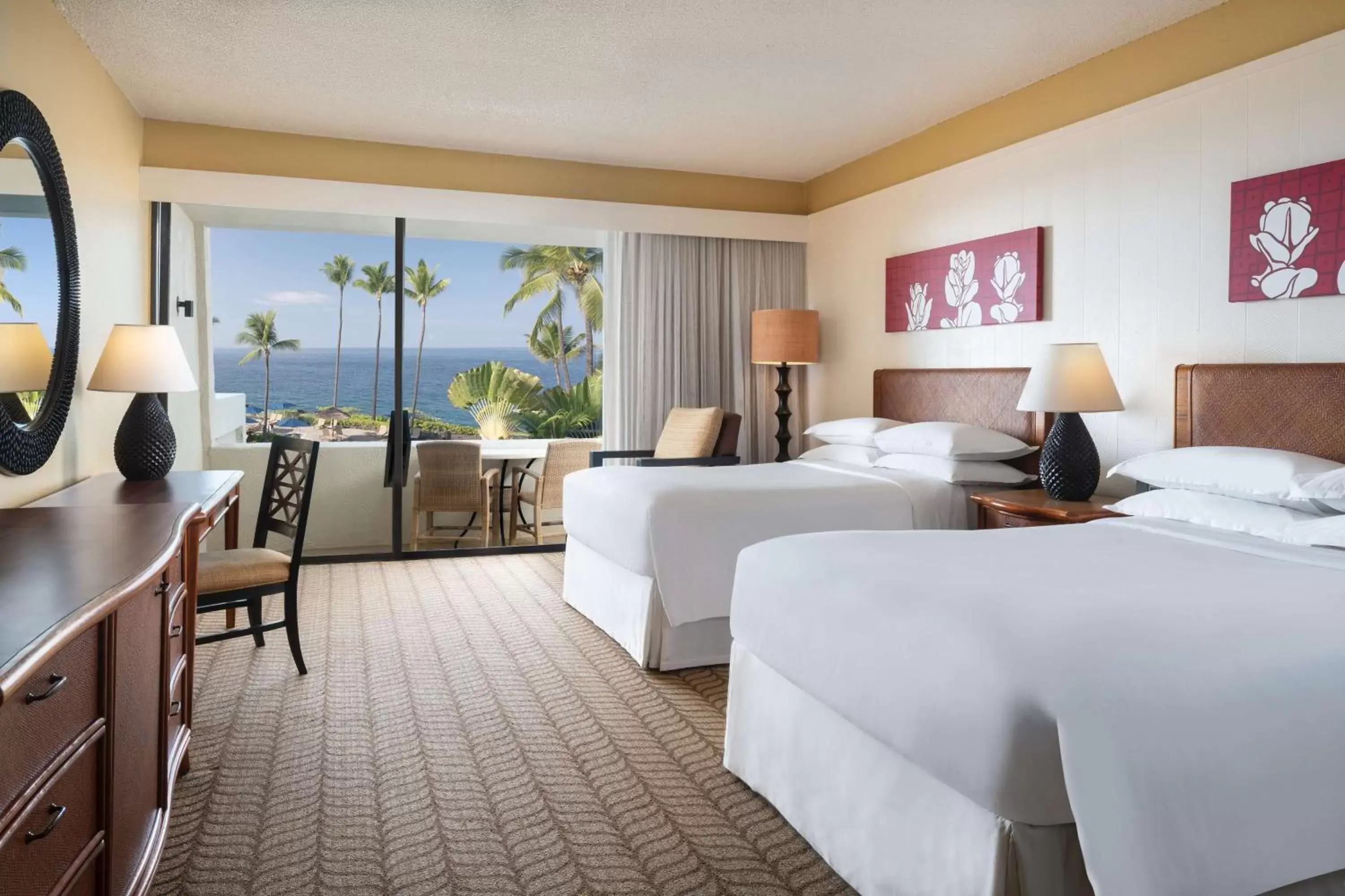 Bedroom in Outrigger Kona Resort and Spa