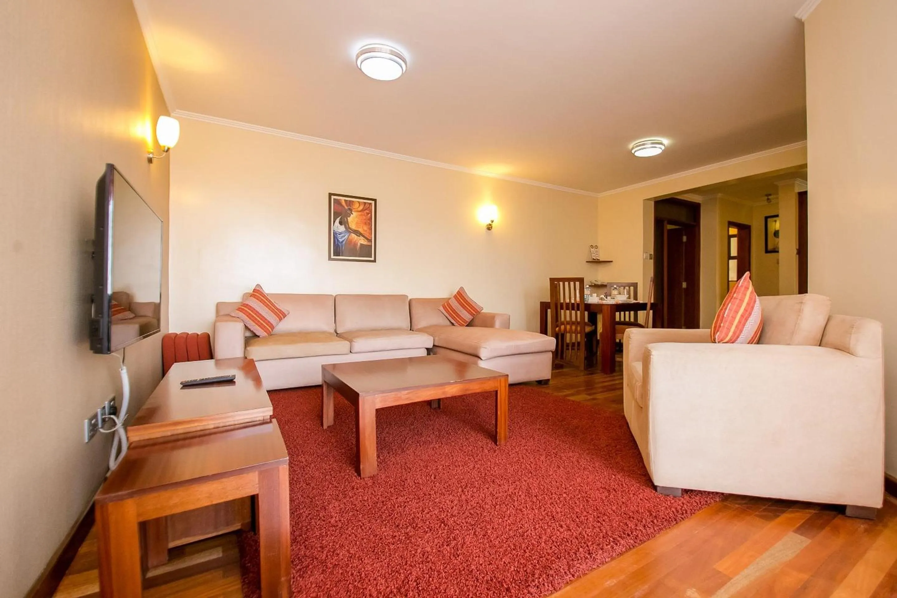 Living room in Waridi Paradise Hotel and Suites