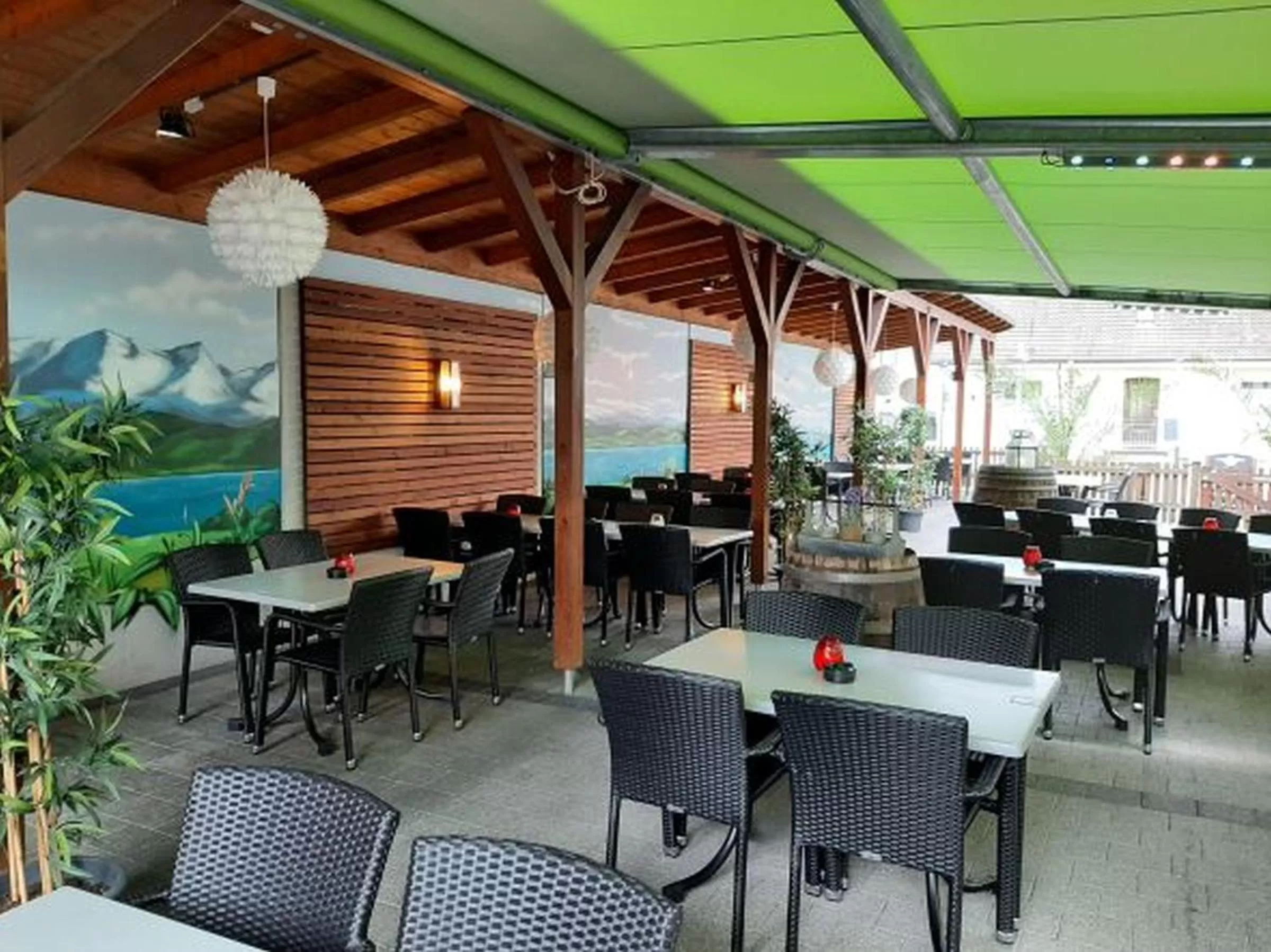 Balcony/Terrace, Restaurant/Places to Eat in Hotel Restaurant Adler