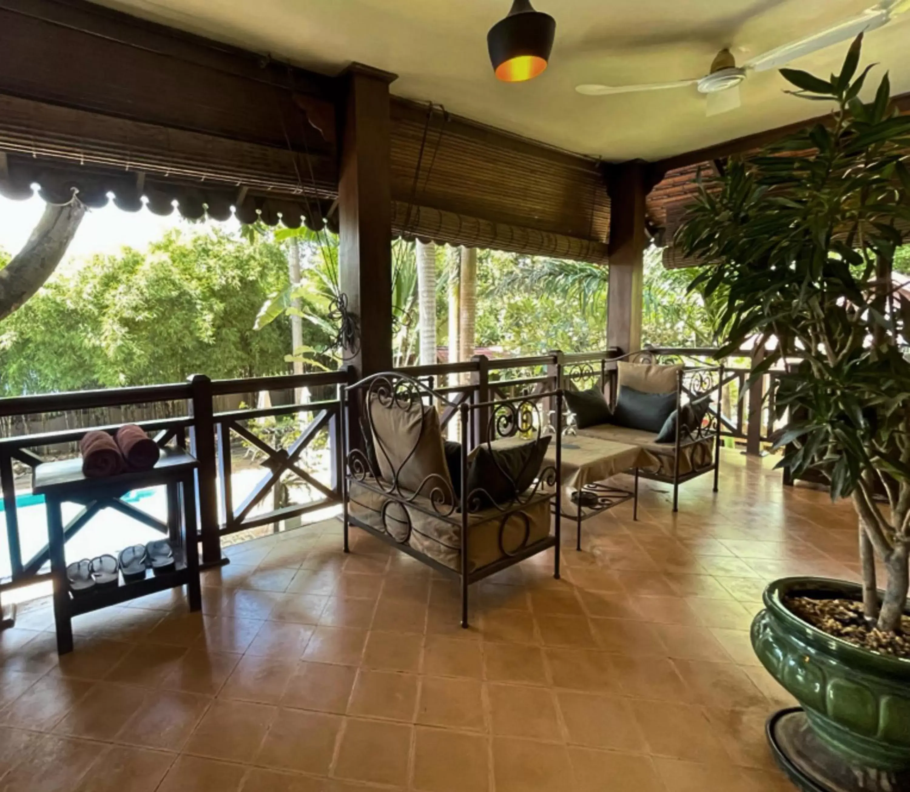 Balcony/Terrace in La Palmeraie D'angkor