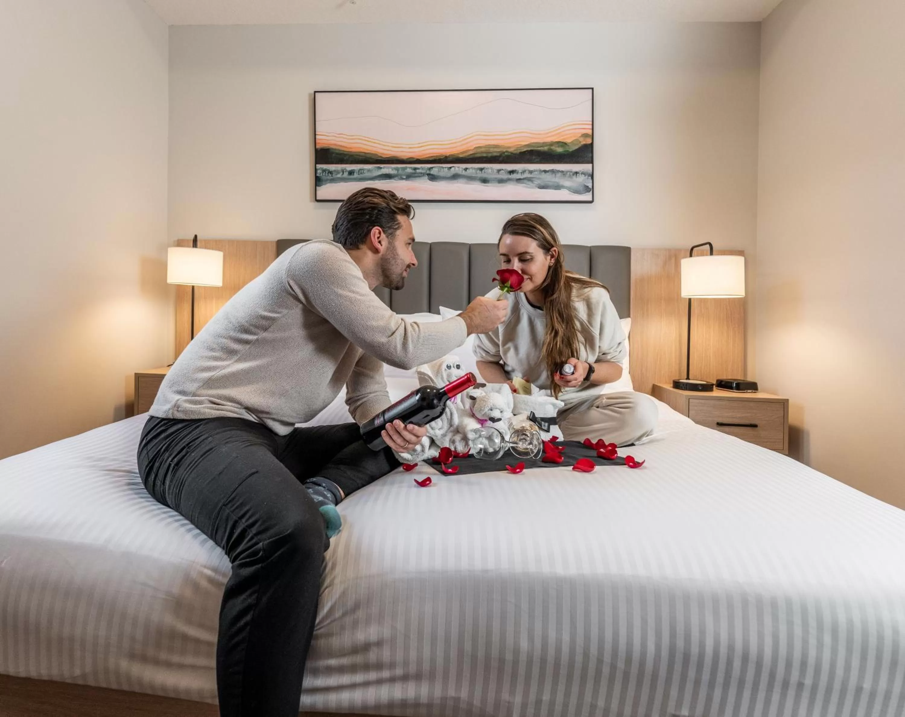 People, Bed in Blackstone Mountain Lodge by CLIQUE