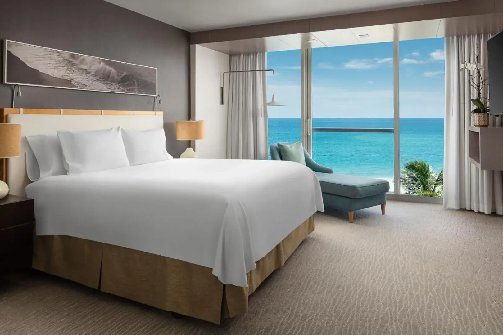Bedroom, Sea View in Beach Club at The Boca Raton