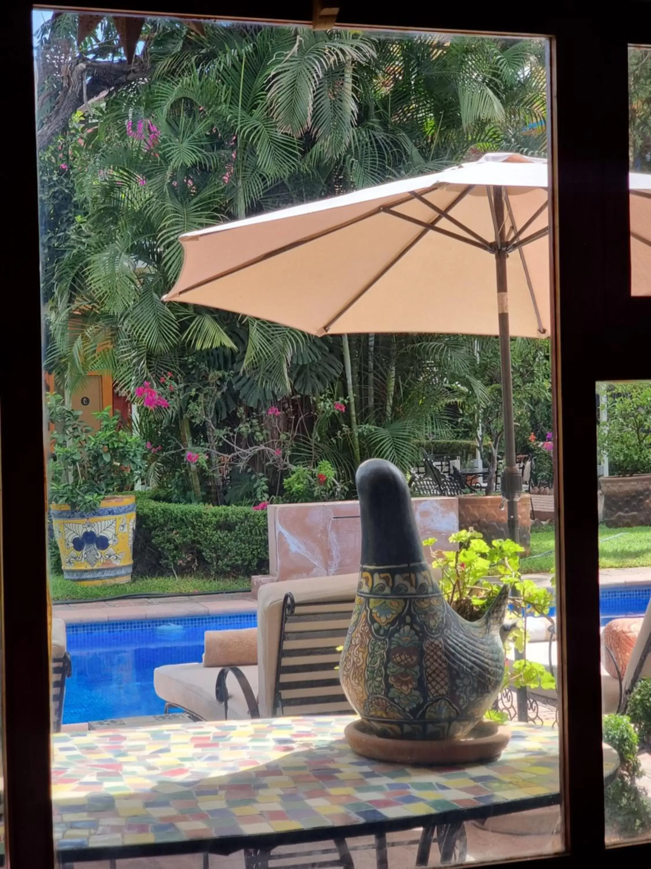 Garden view, Swimming Pool in Hacienda de las Flores