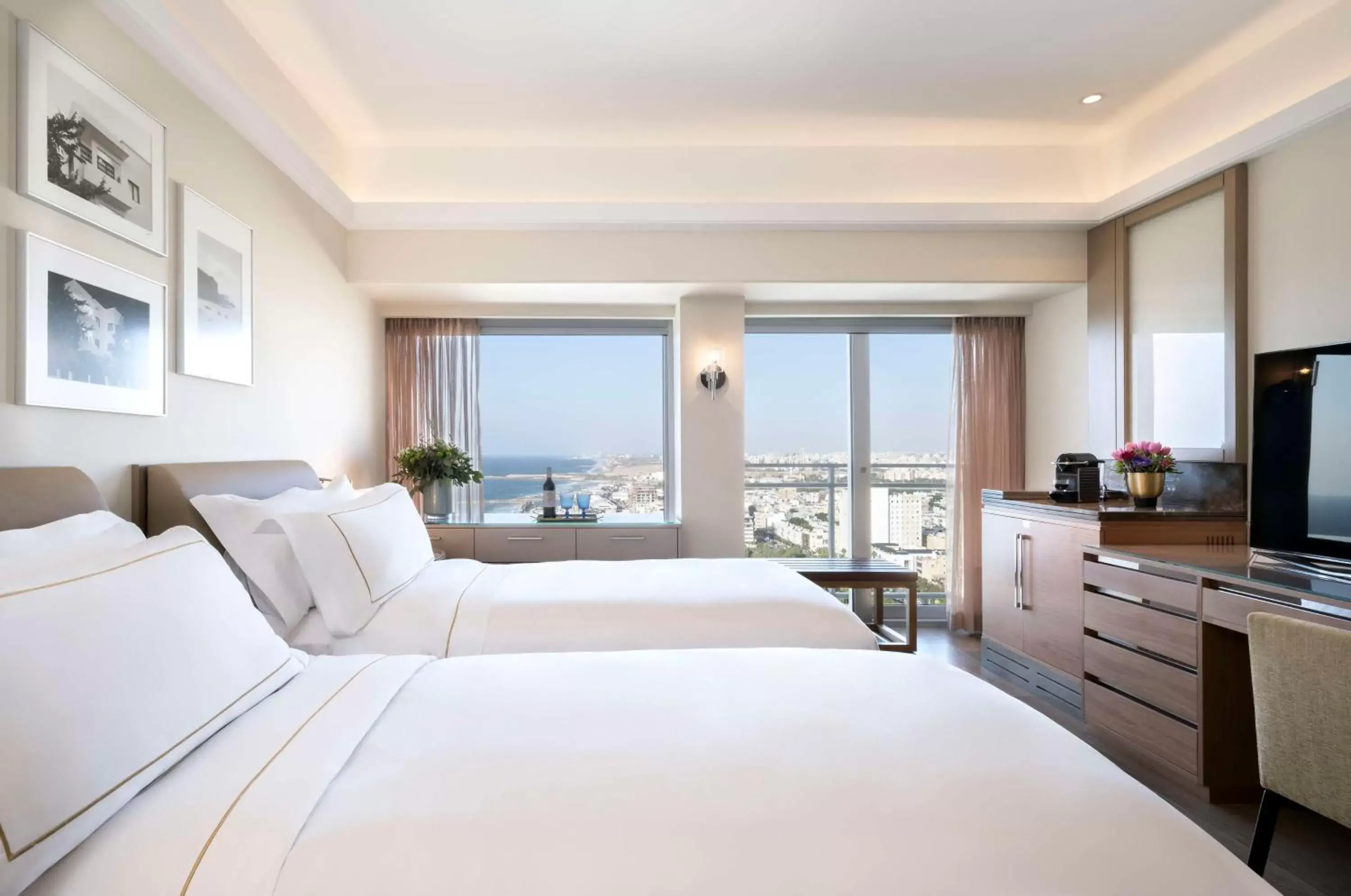 Bed in The Vista At Hilton Tel Aviv