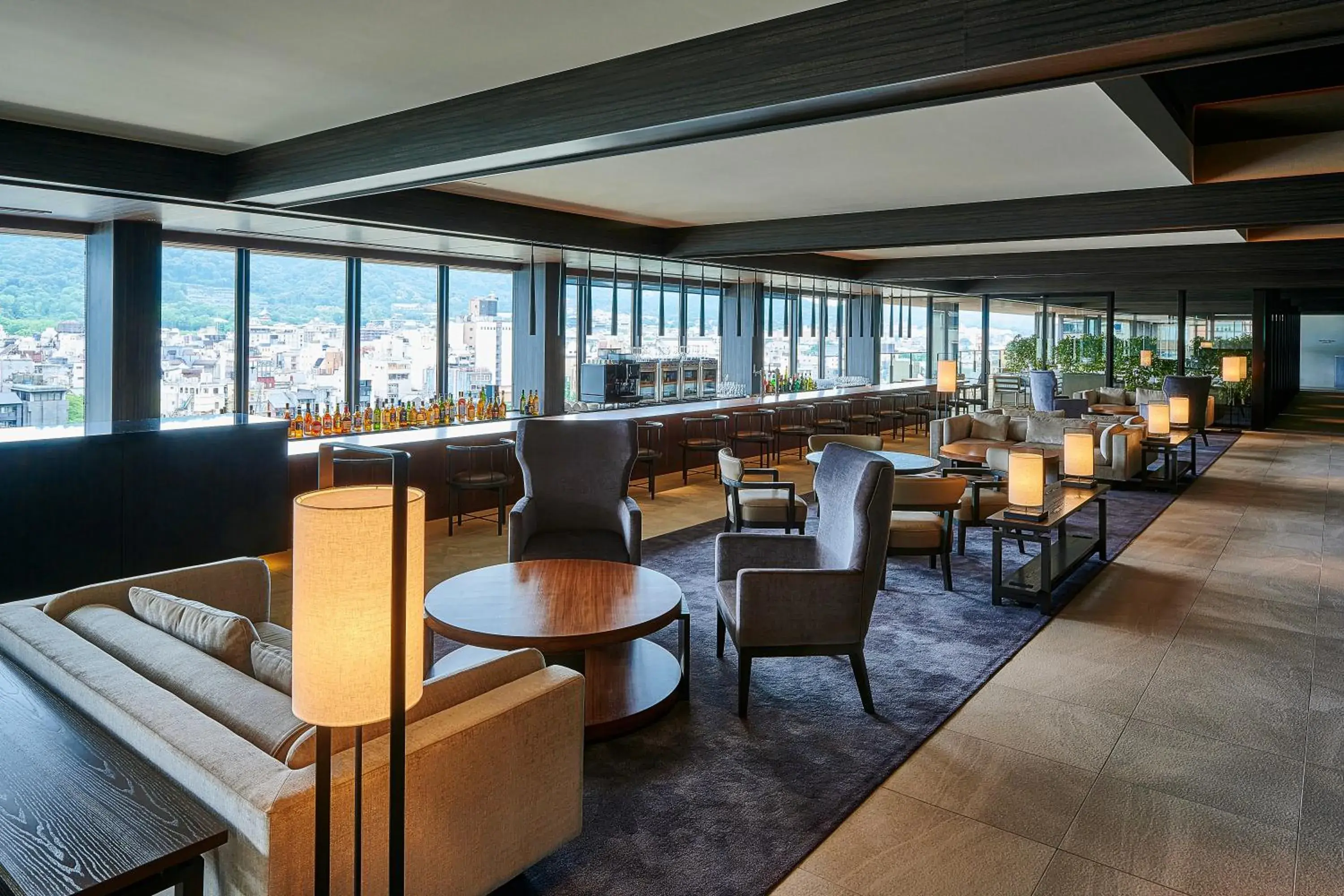 Lounge or bar in The Gate Hotel Kyoto Takasegawa by Hulic