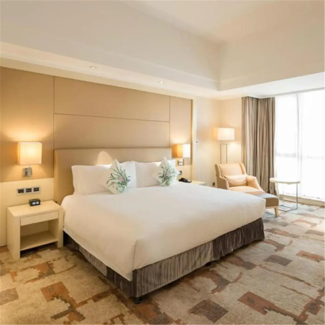 Bed in Cinese Hotel Dongguan Shijie
