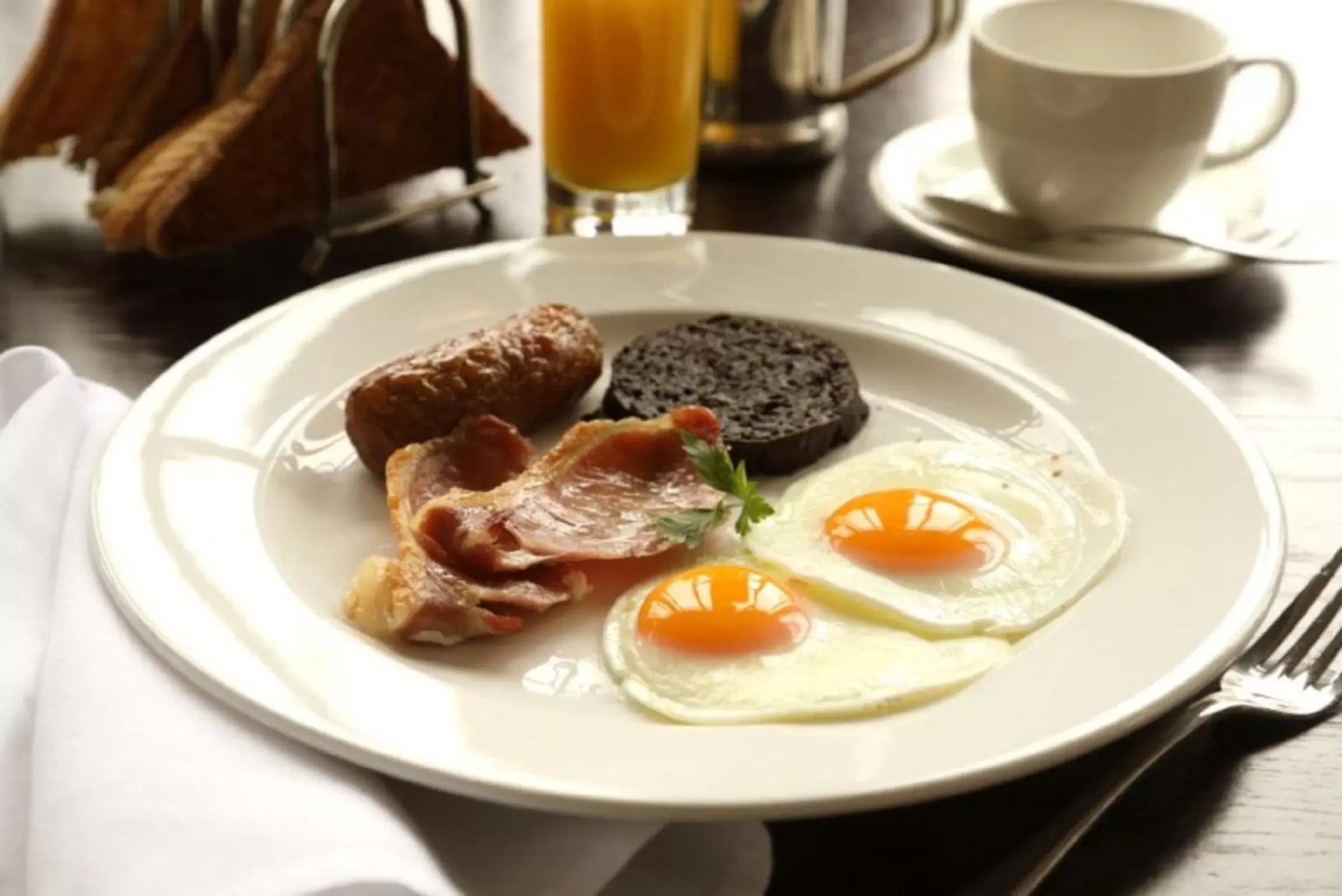 English/Irish breakfast in Macdonald Frimley Hall Hotel & Spa