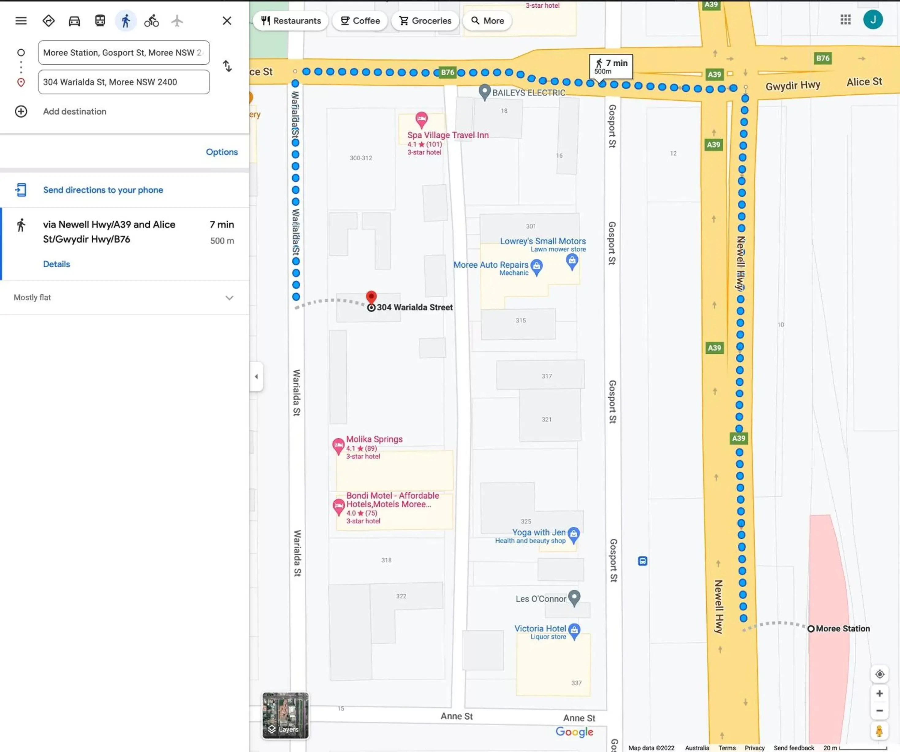 Location, Floor Plan in Spa Village Travel Inn