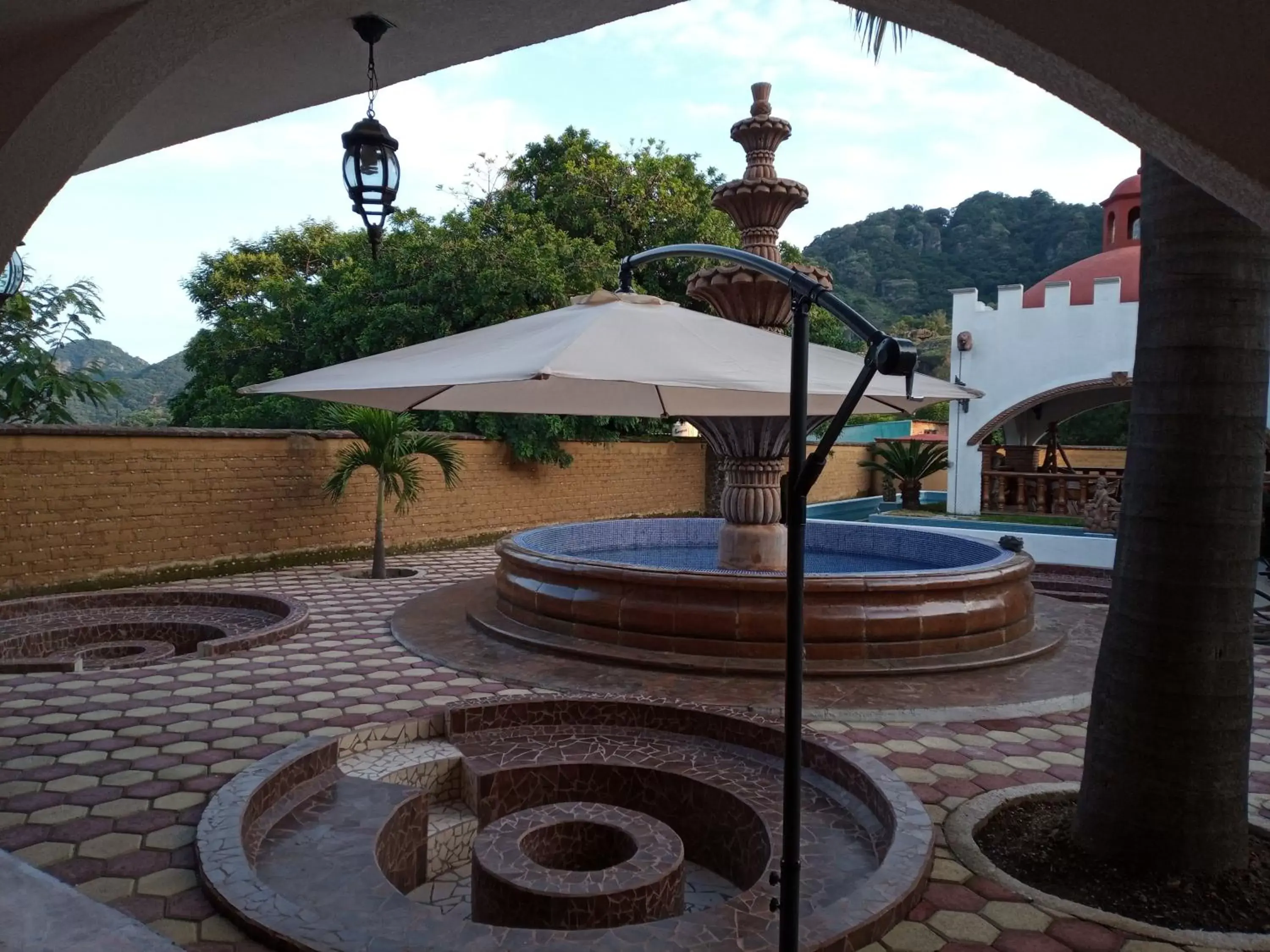 Patio, Swimming Pool in Hotel Leyenda del Tepozteco