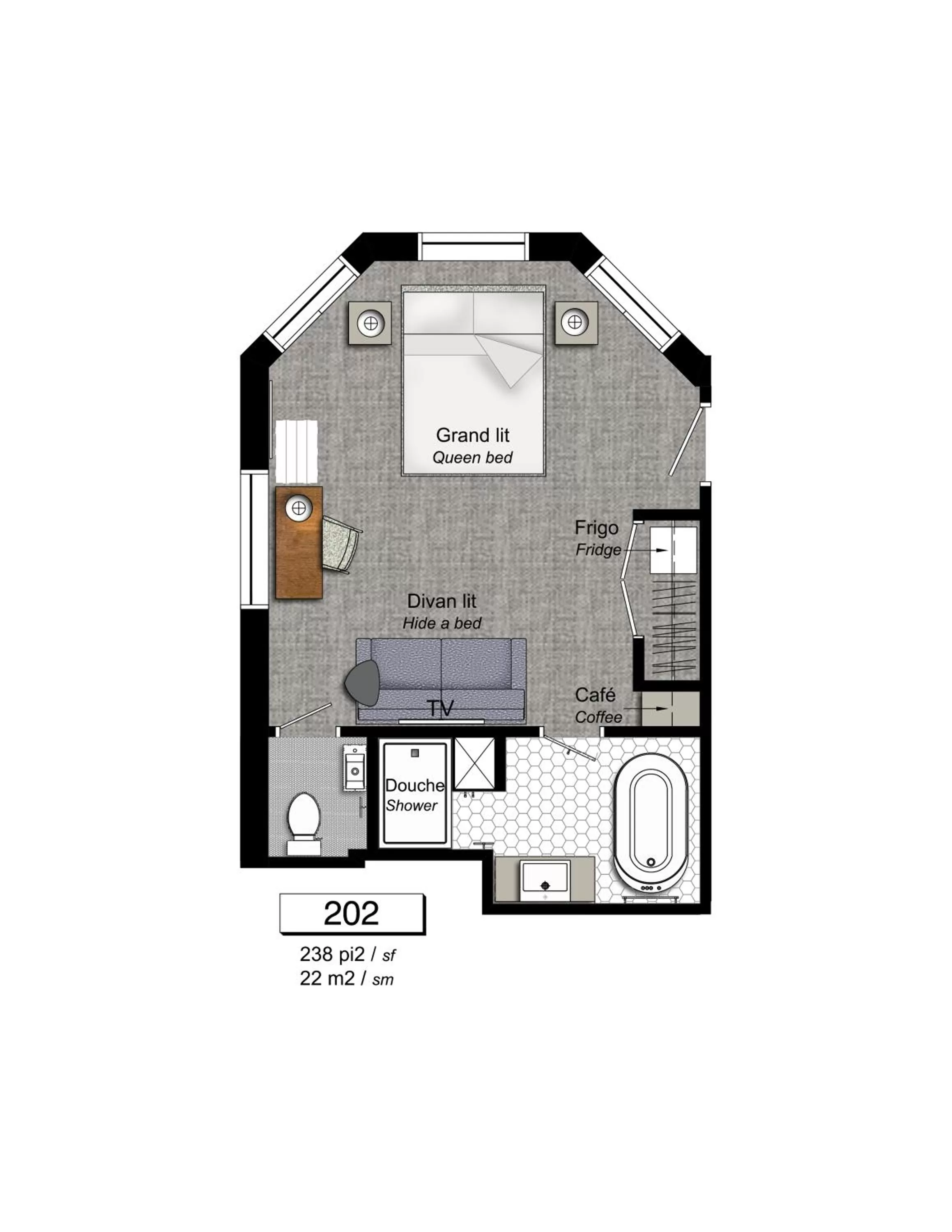 Floor plan in Chez Truchon Bistro-Auberge