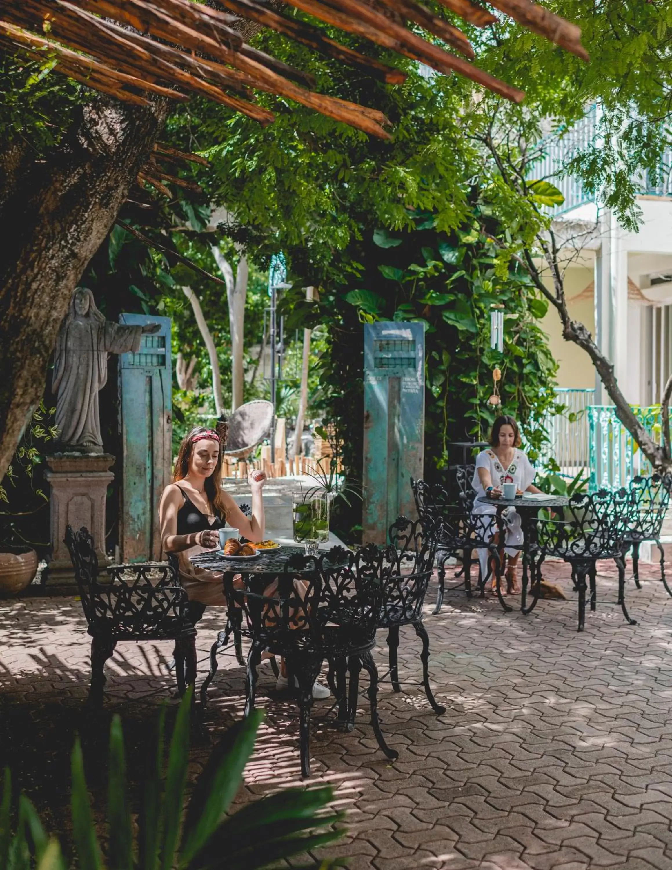 Patio, Restaurant/Places to Eat in LA TULUMEÑA Boutique Hotel