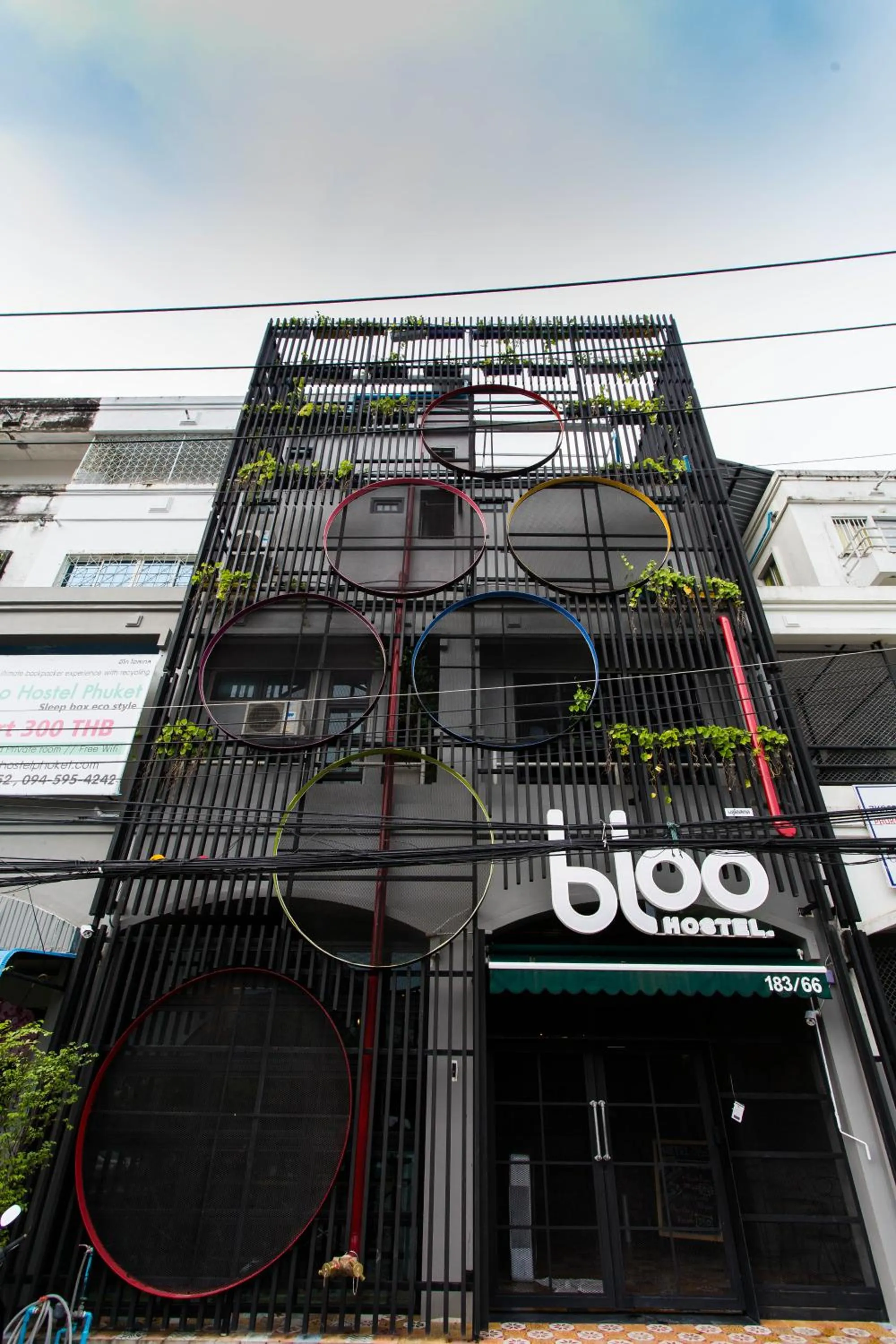 Facade/entrance in Bloo Hostel