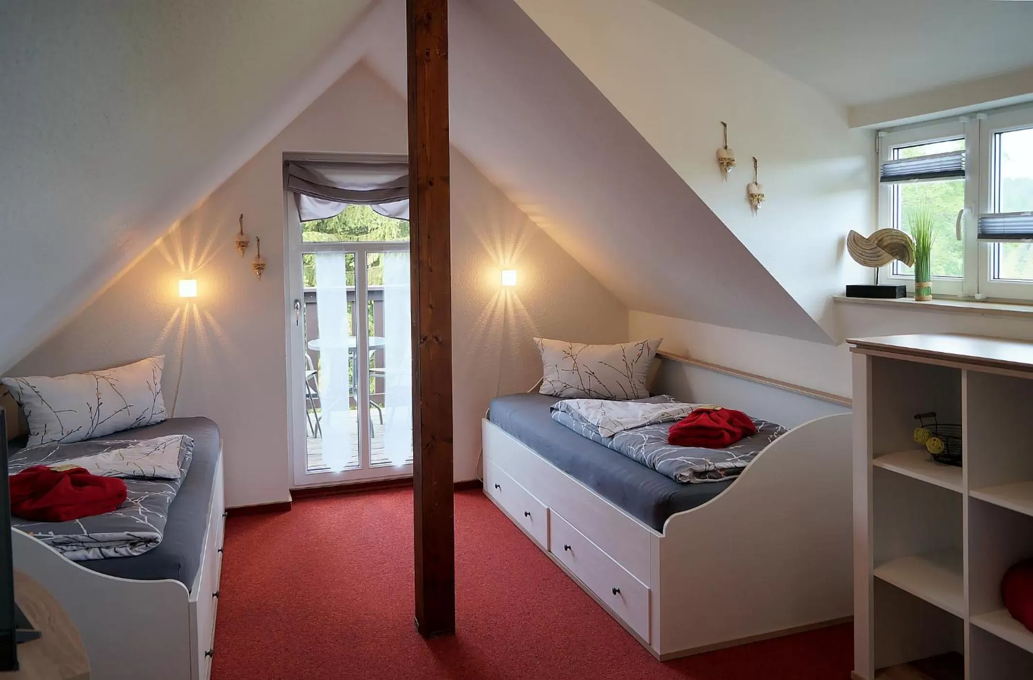 Bed in Erzgebirgshotel Misnia Bärenfels