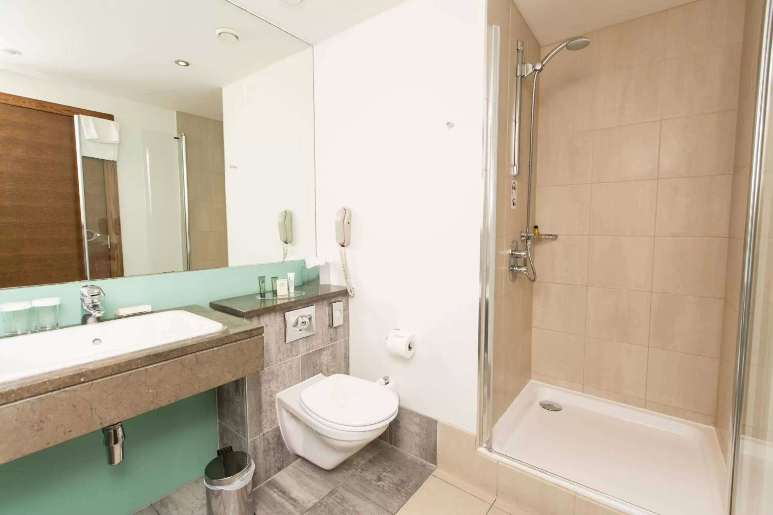 Shower, Bathroom in Hilton London Canary Wharf