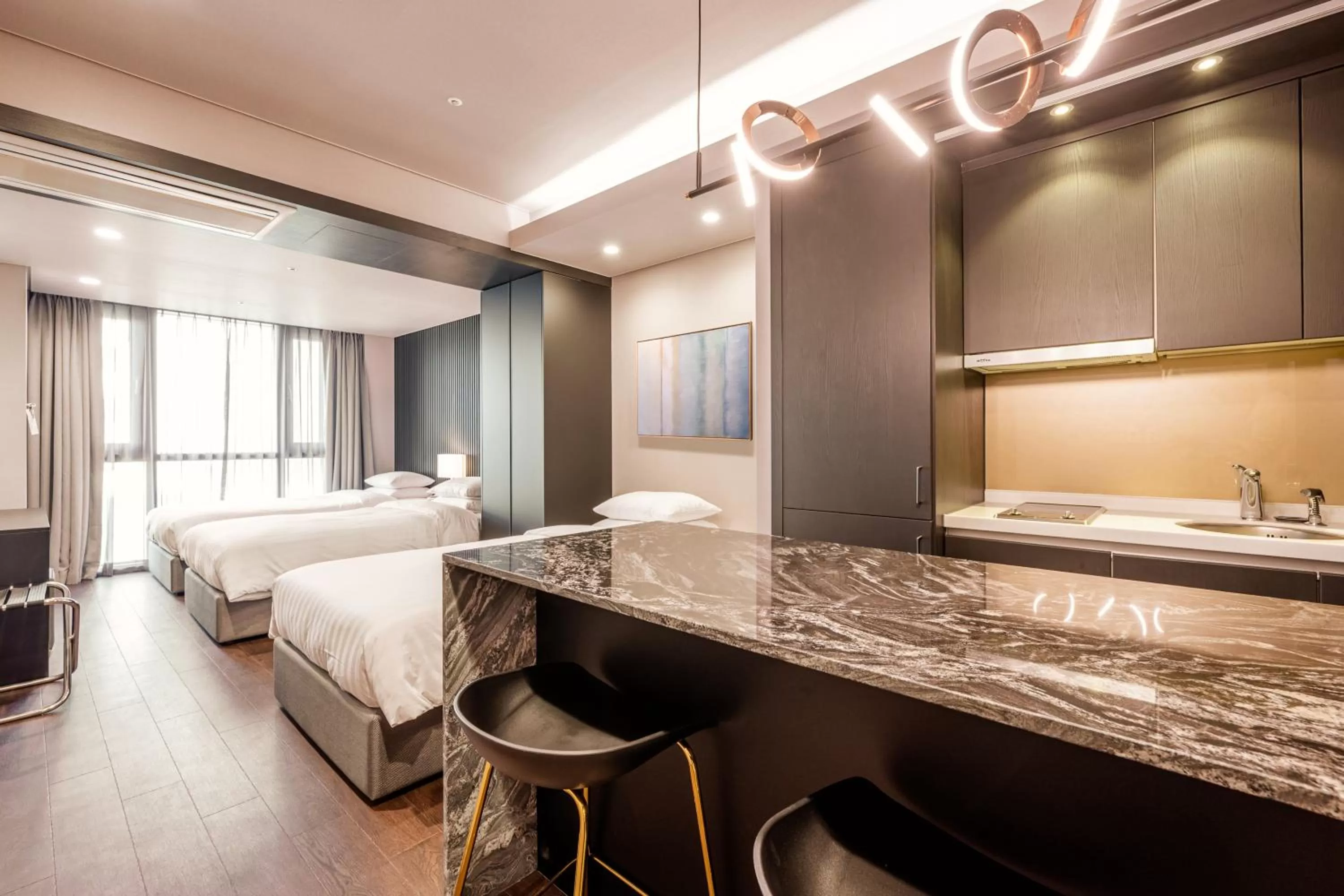 Bed in Haeundae Centum Hotel