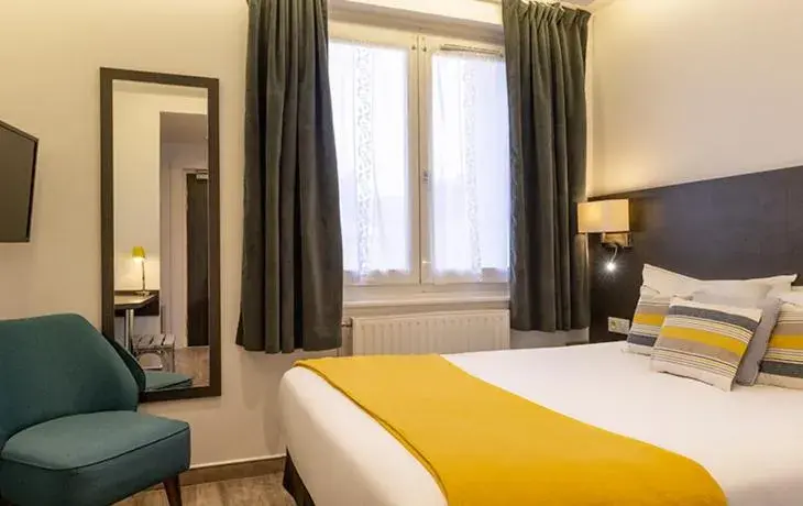 Bedroom, Bed in Hotel de la Plage