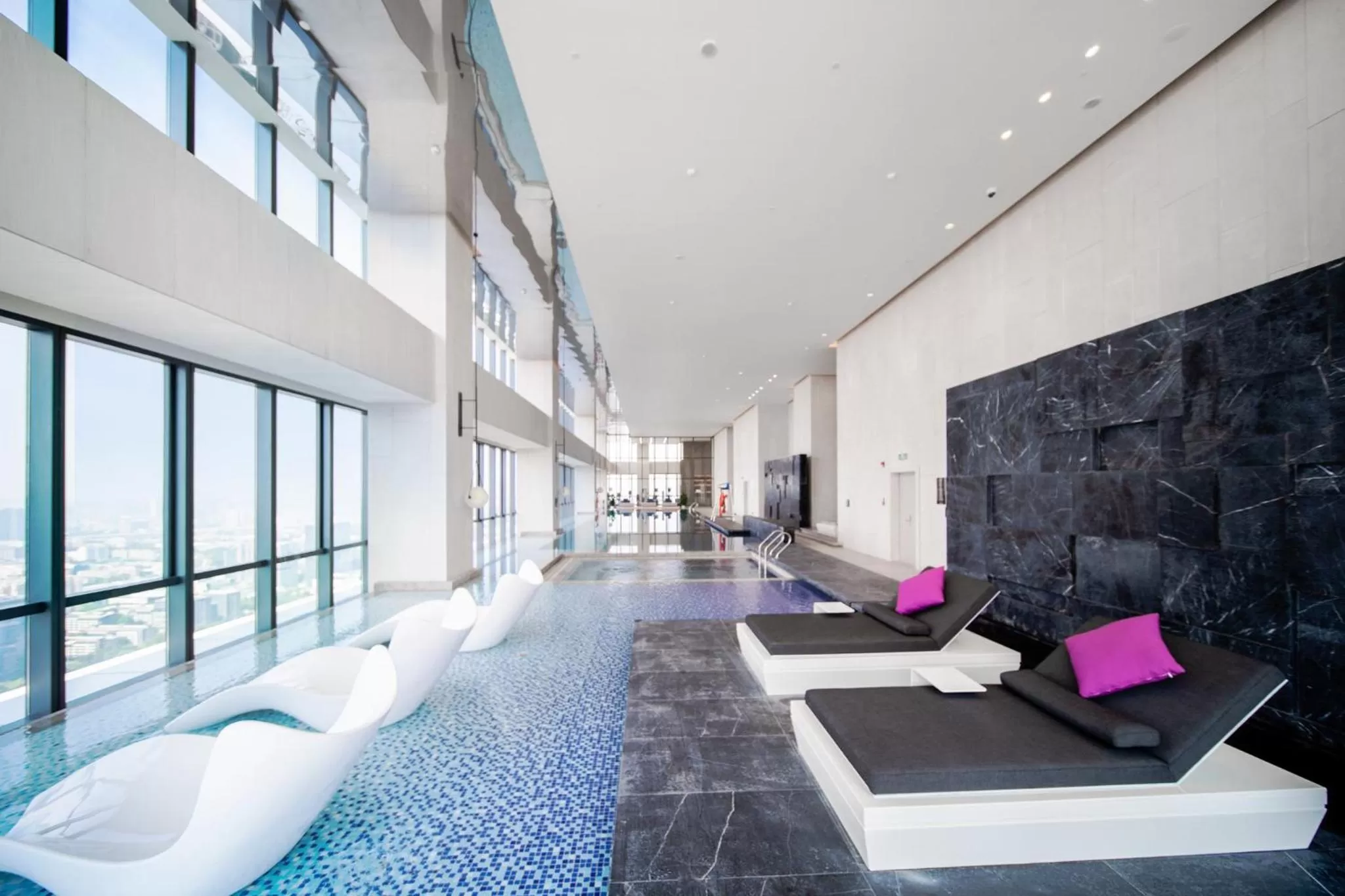 Swimming pool in Crowne Plaza Shenzhen Nanshan by IHG