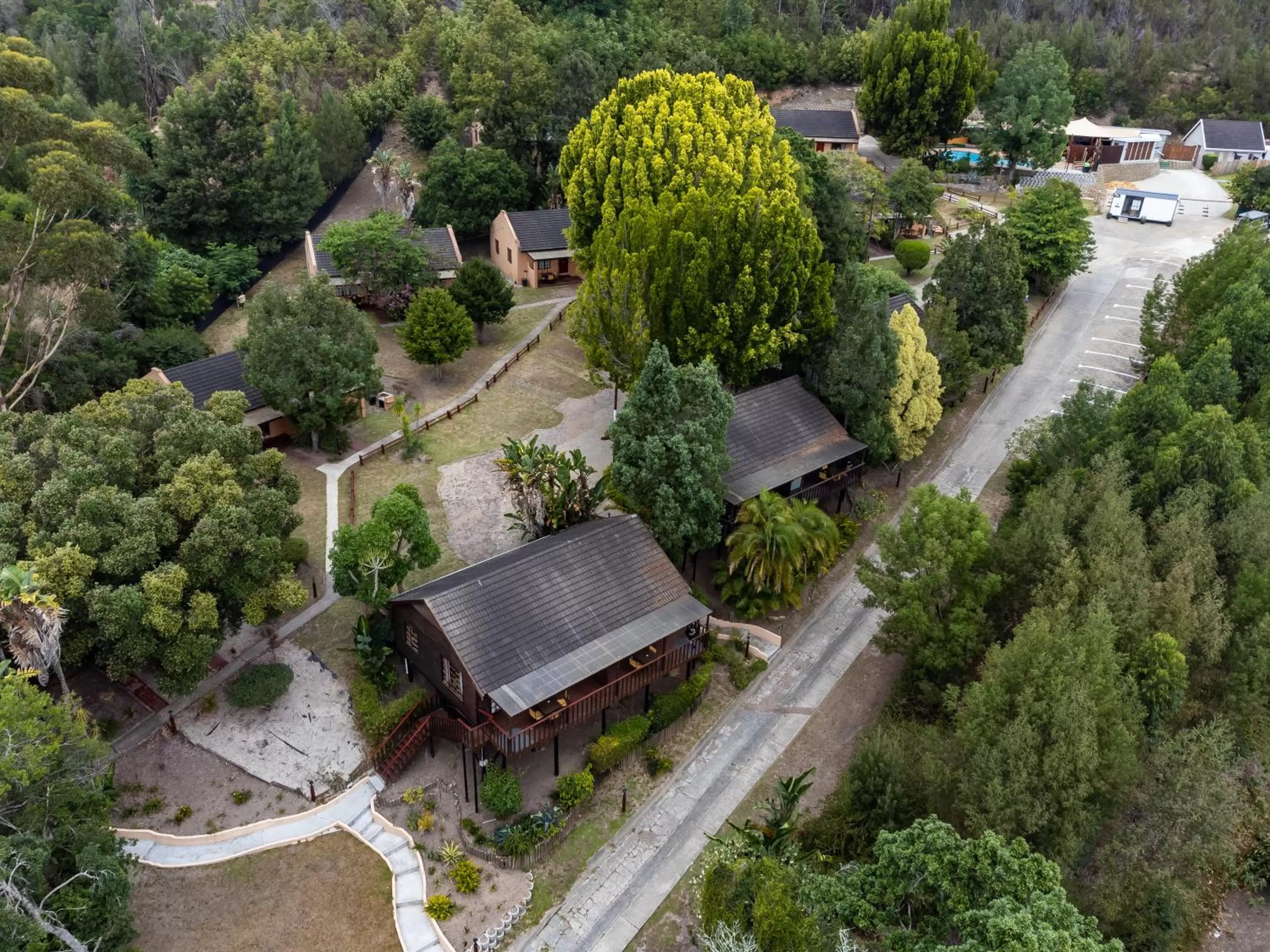 Bird's eye view in Gooderson Knysna Chalets
