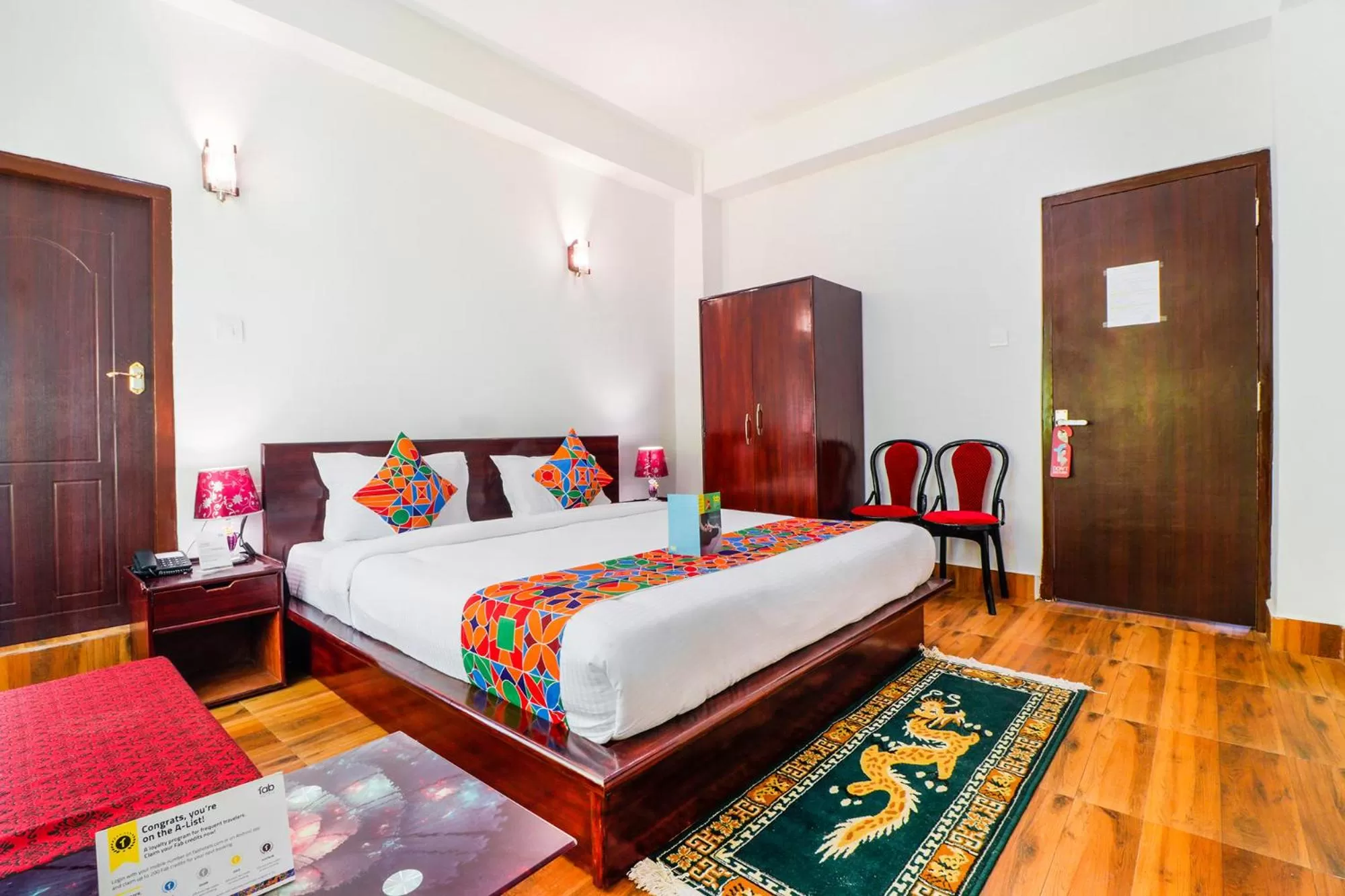 Bedroom, Bed in FabHotel Greenery View Middle Lingding ICAR Road