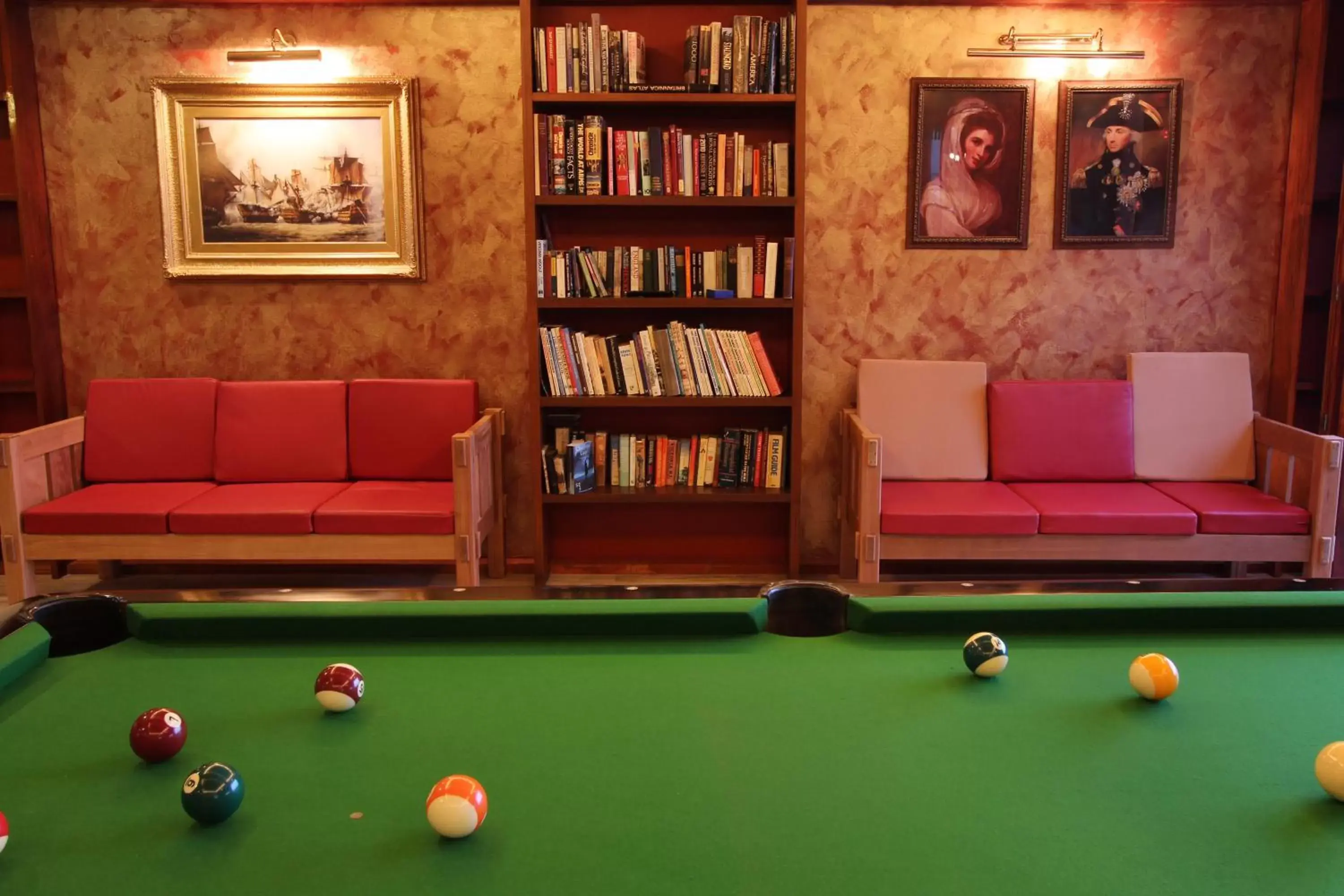 Communal lounge/ TV room, Billiards in The Lord Nelson Hotel