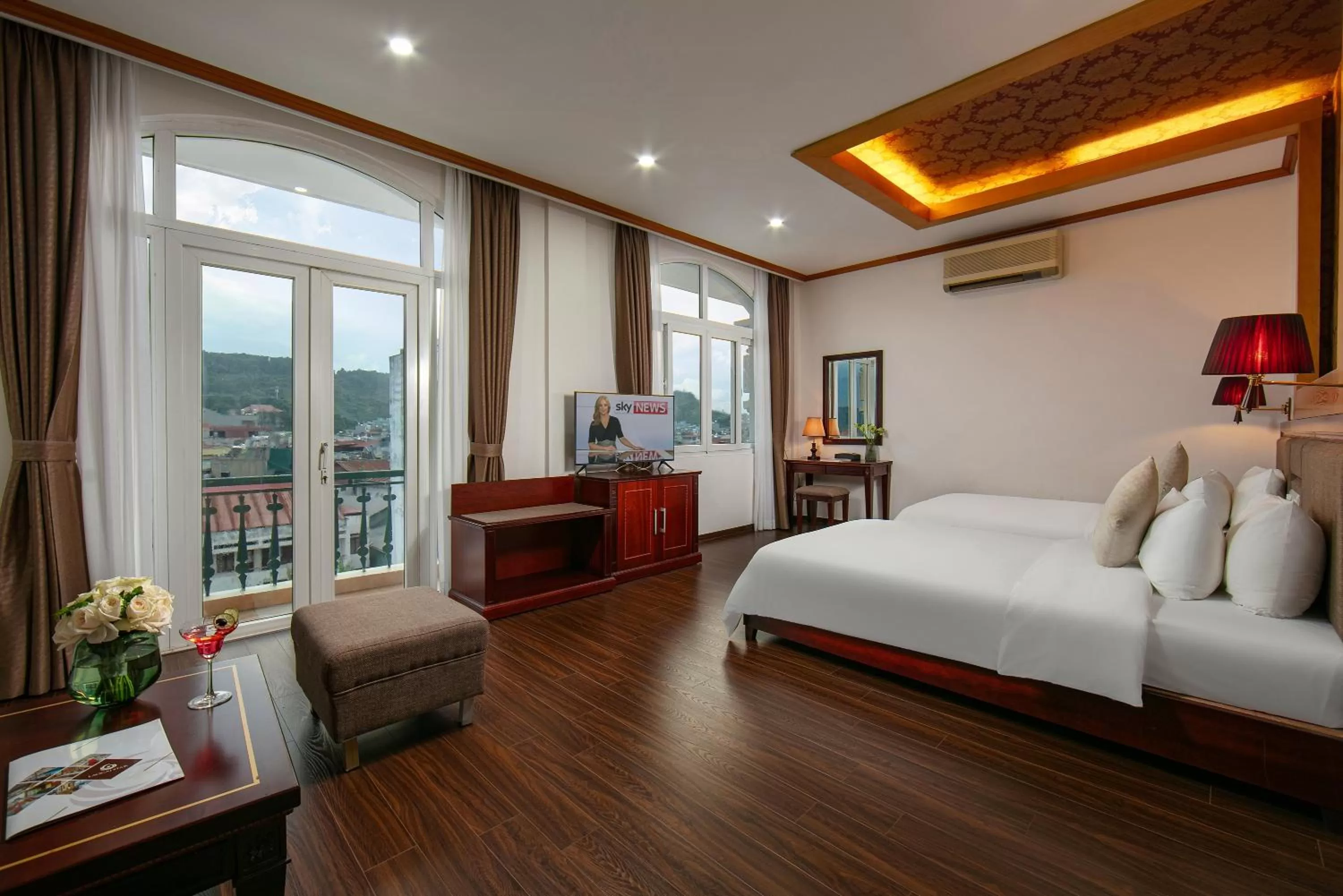 View (from property/room), Bed in Lao Cai Star Hotel