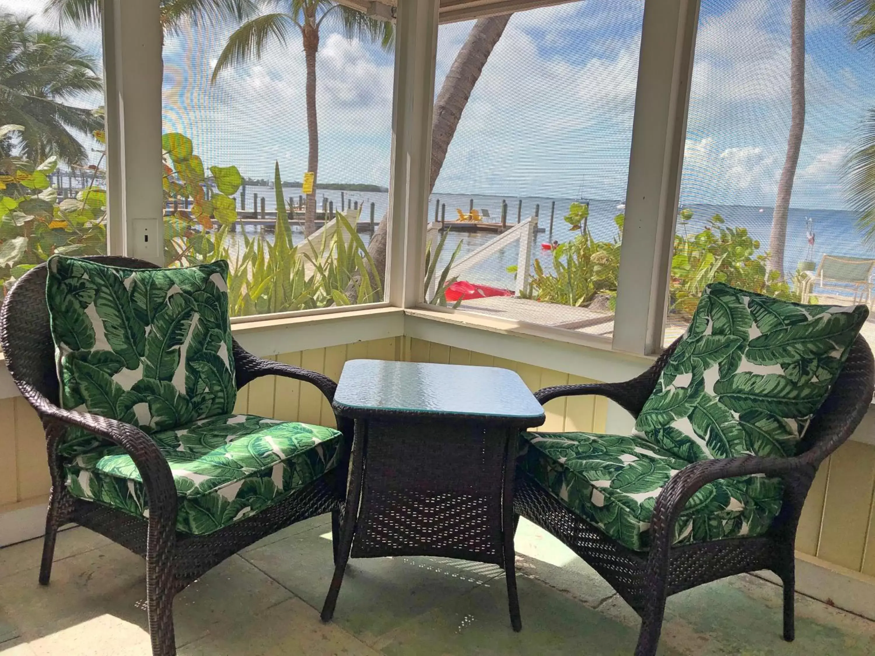 Patio, Seating Area in The Pelican Key Largo Cottages