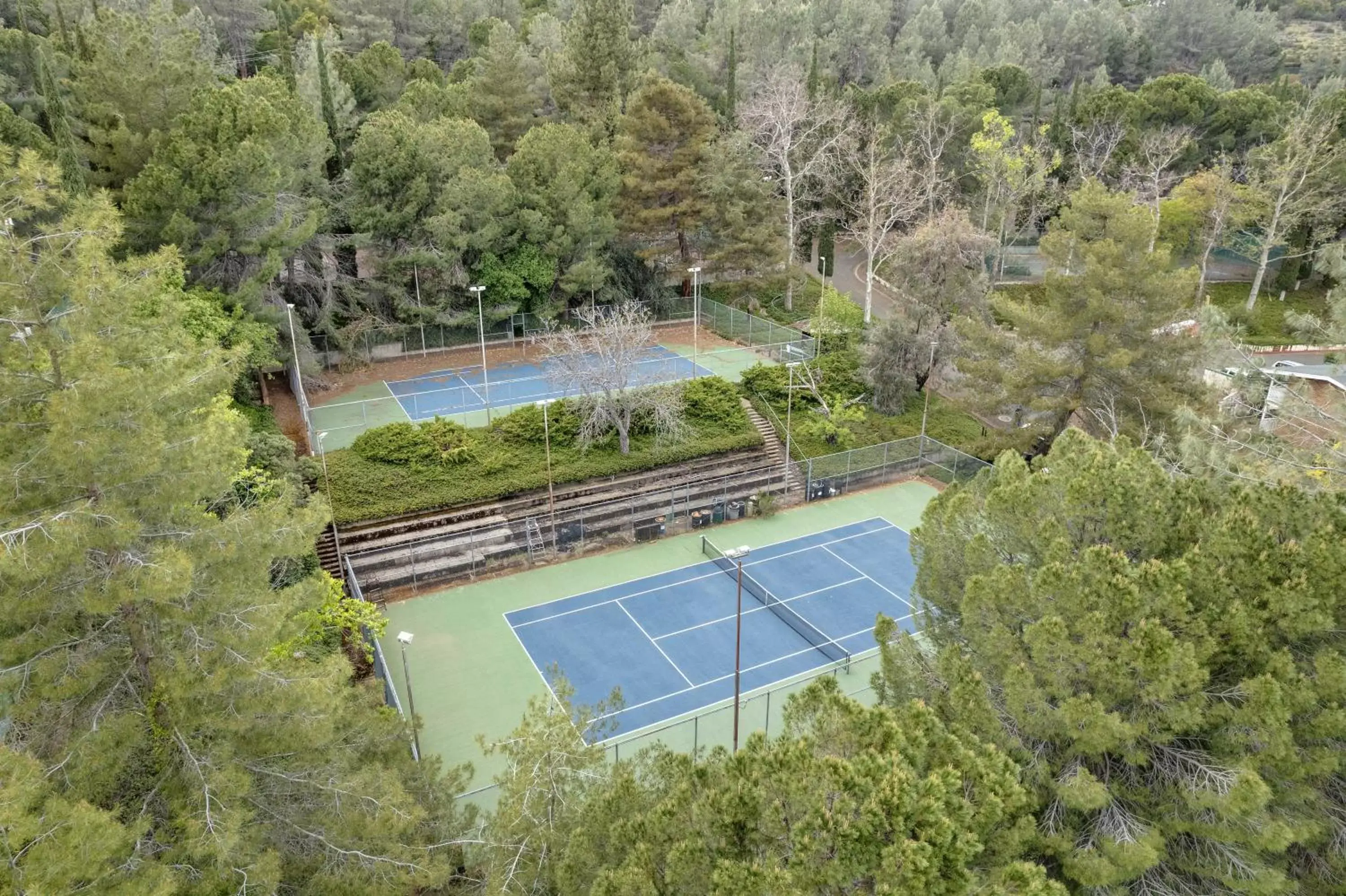 Tennis court, Bird's-eye View in Konocti Harbor Resort
