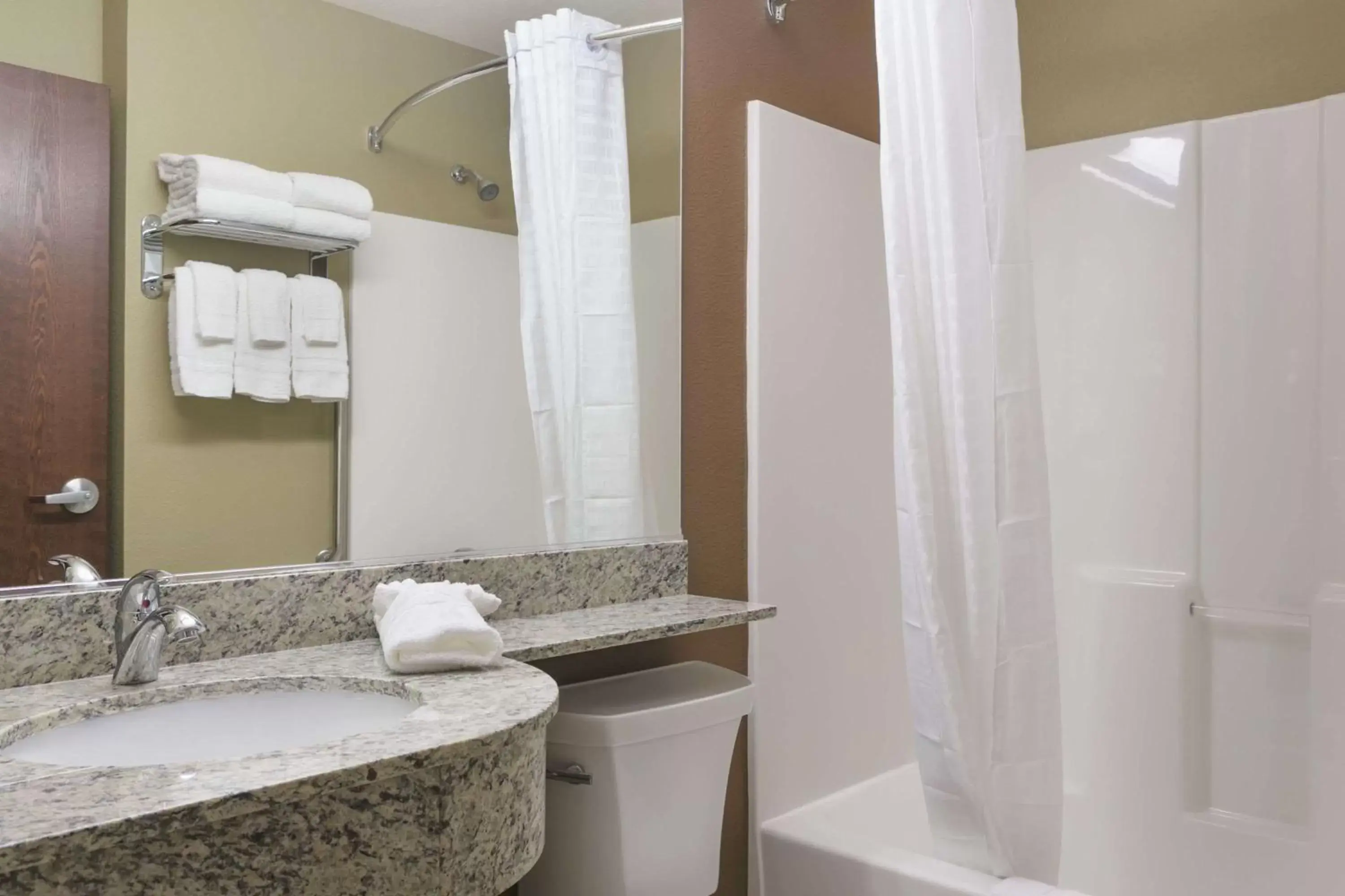 Bathroom in Microtel Inn & Suites by Wyndham Minot