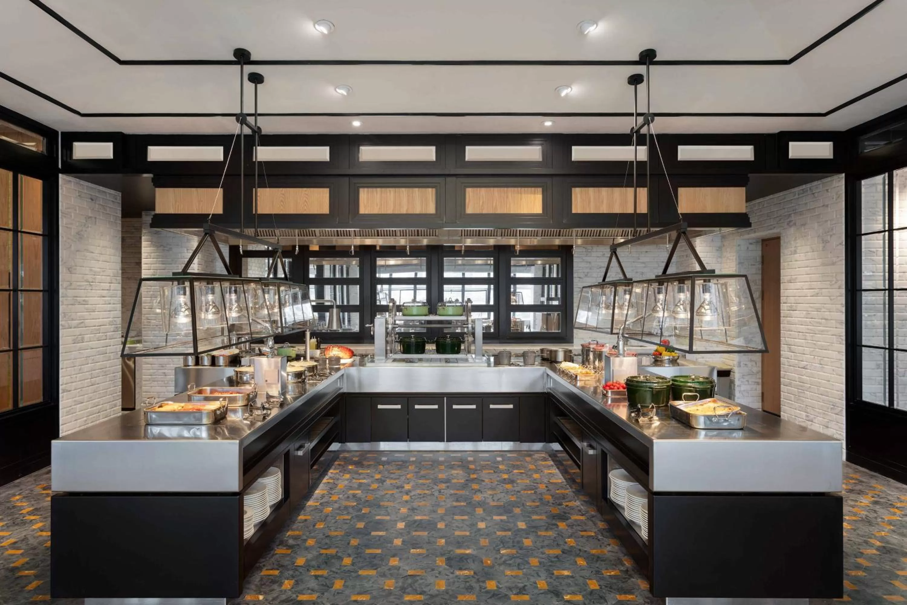 Kitchen or kitchenette in JW Marriott Marquis Hotel Shanghai Pudong