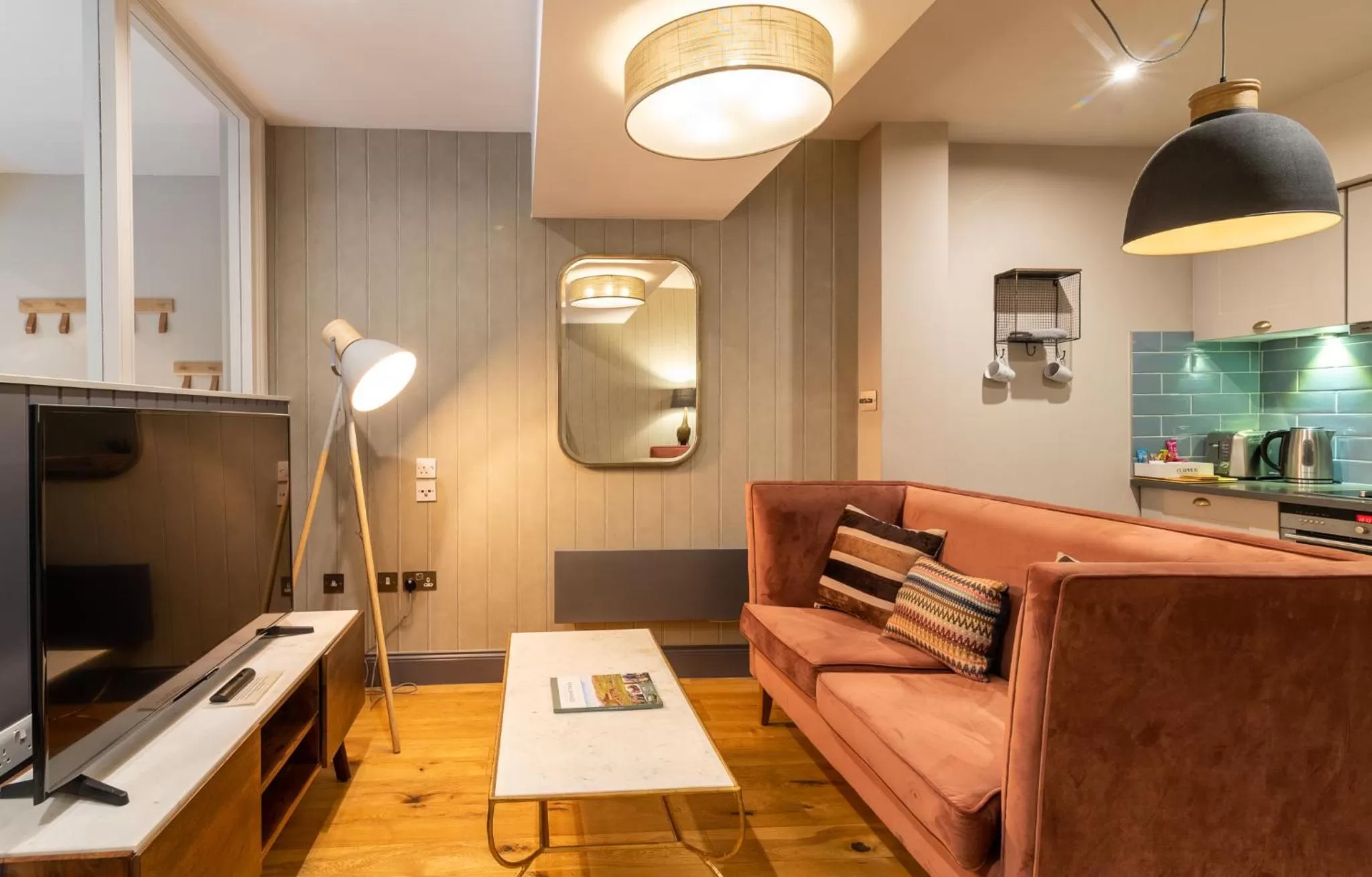 TV and multimedia, Seating Area in The Lawrance Luxury Aparthotel - Harrogate