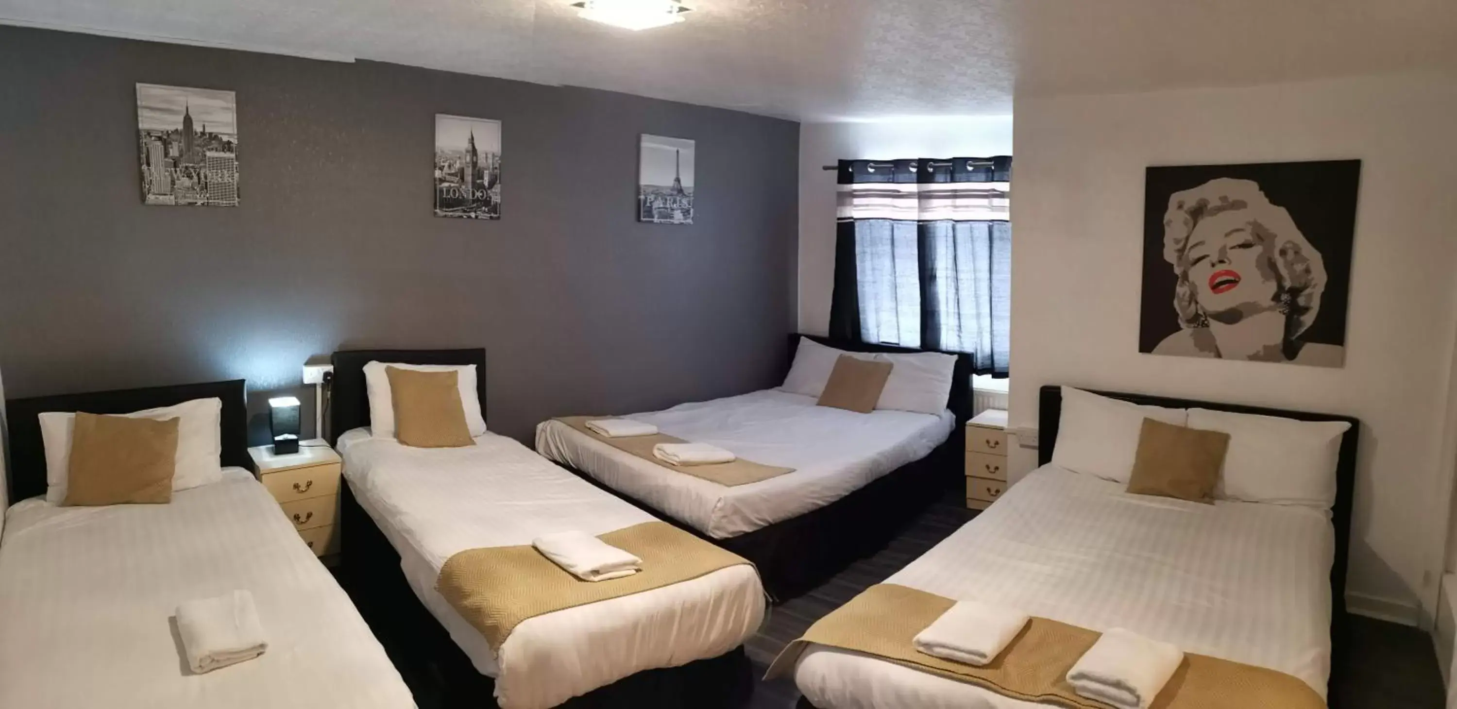Bedroom, Bed in Calypso hotel Blackpool