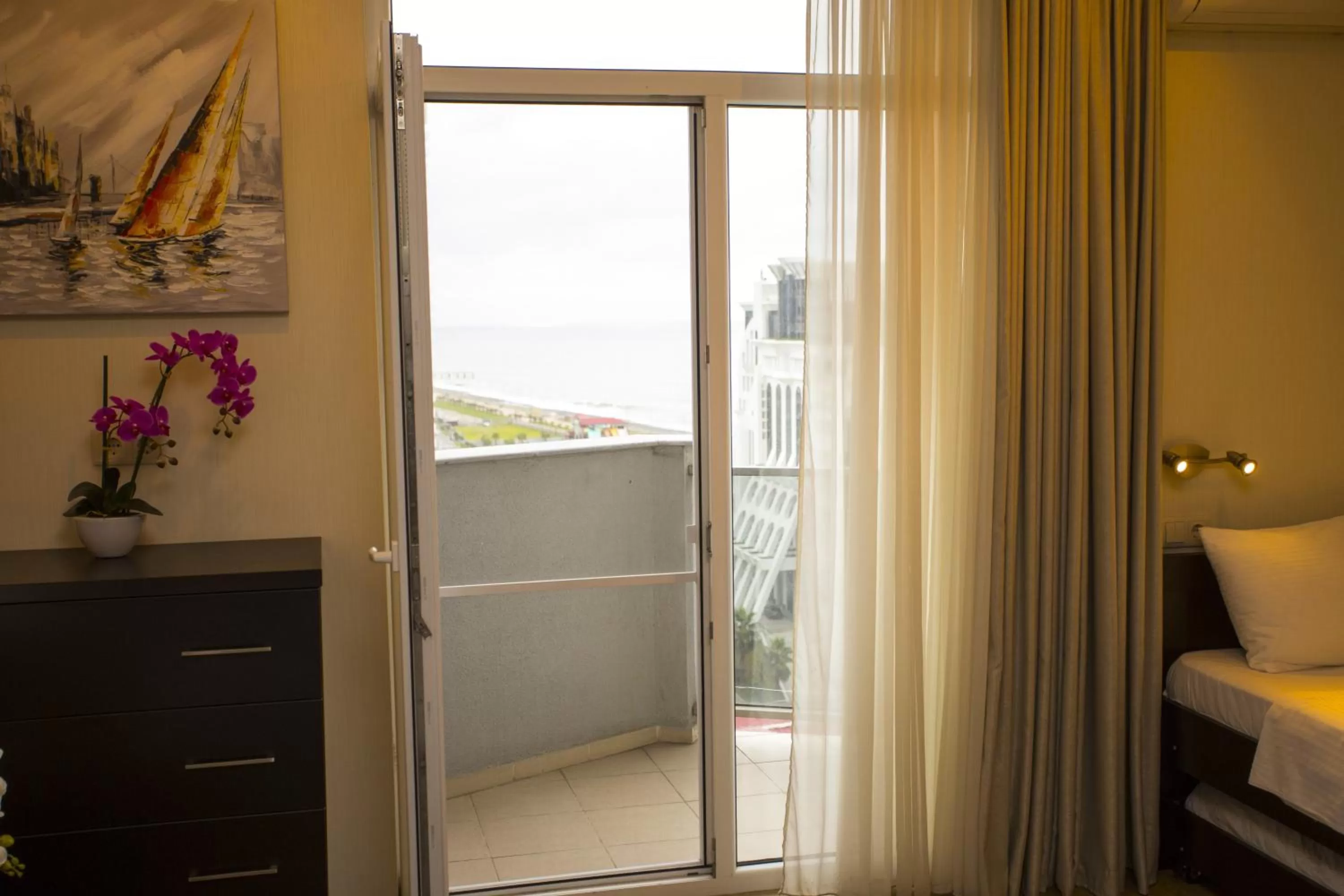 Balcony/Terrace, Bed in Blue Star Batumi