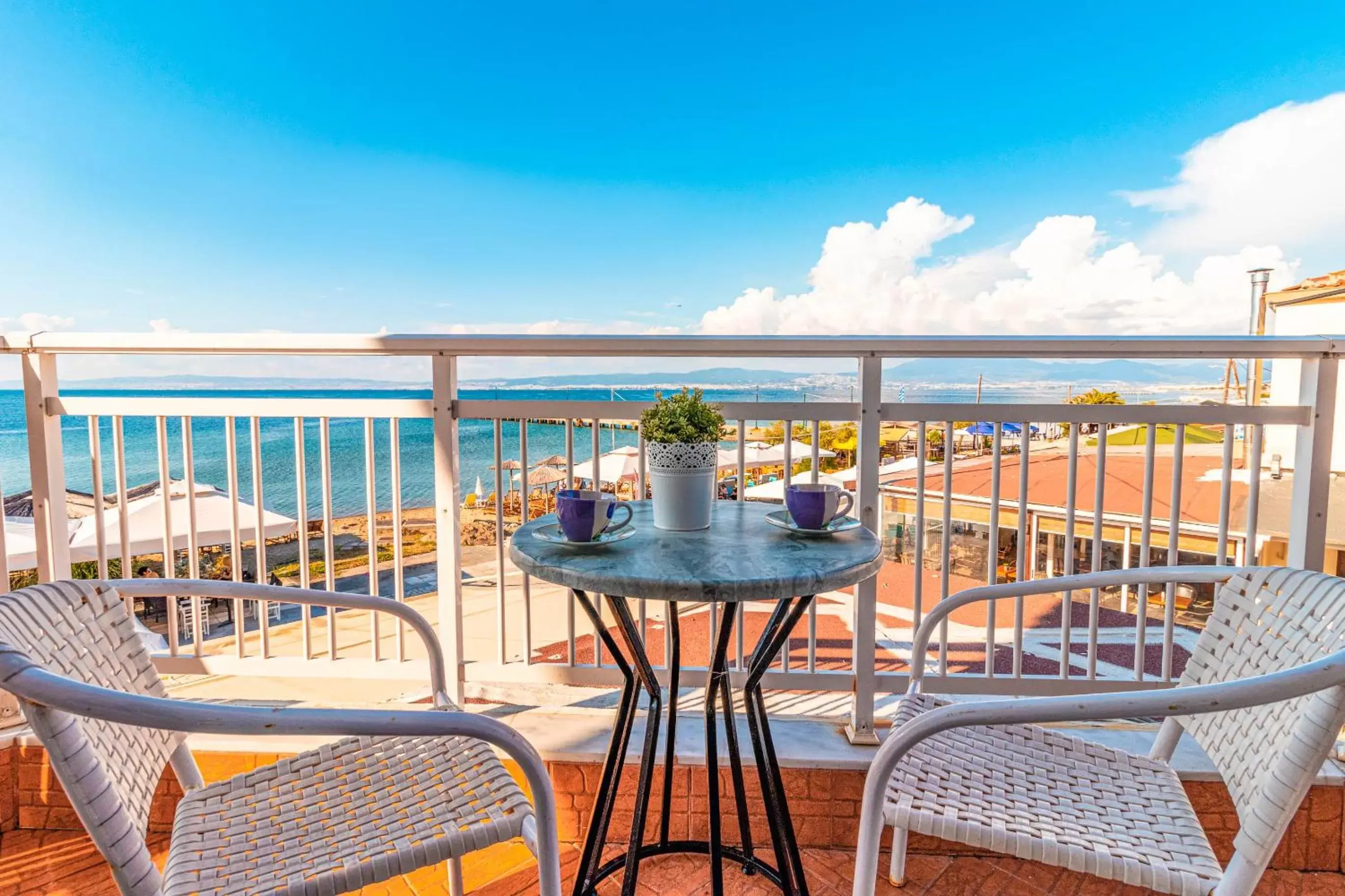 Sea view, Balcony/Terrace in Aegean Blue Seaview Studios