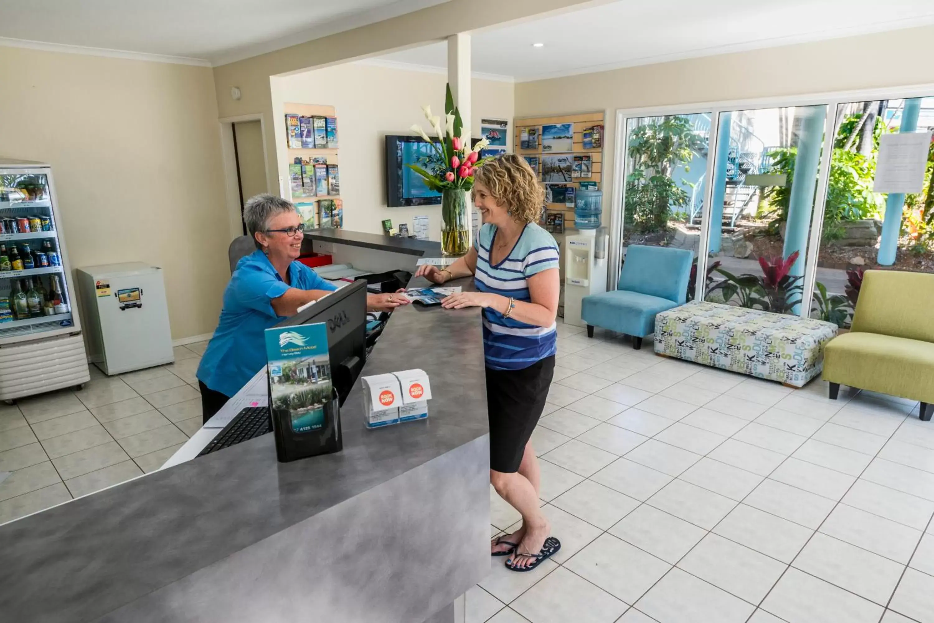 Lobby or reception in The Beach Motel Hervey Bay