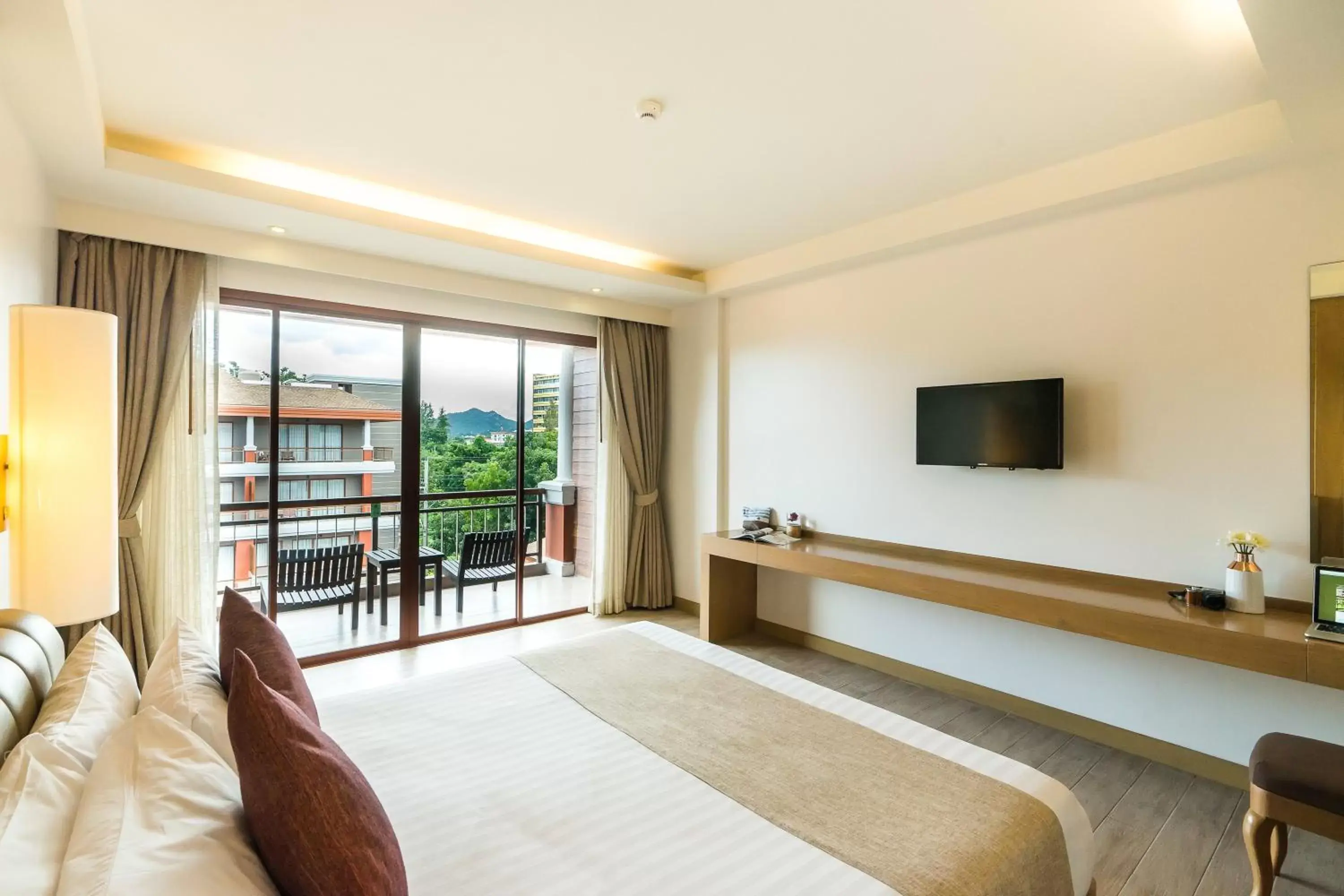 Bed in Ayrest Hua Hin Hotel