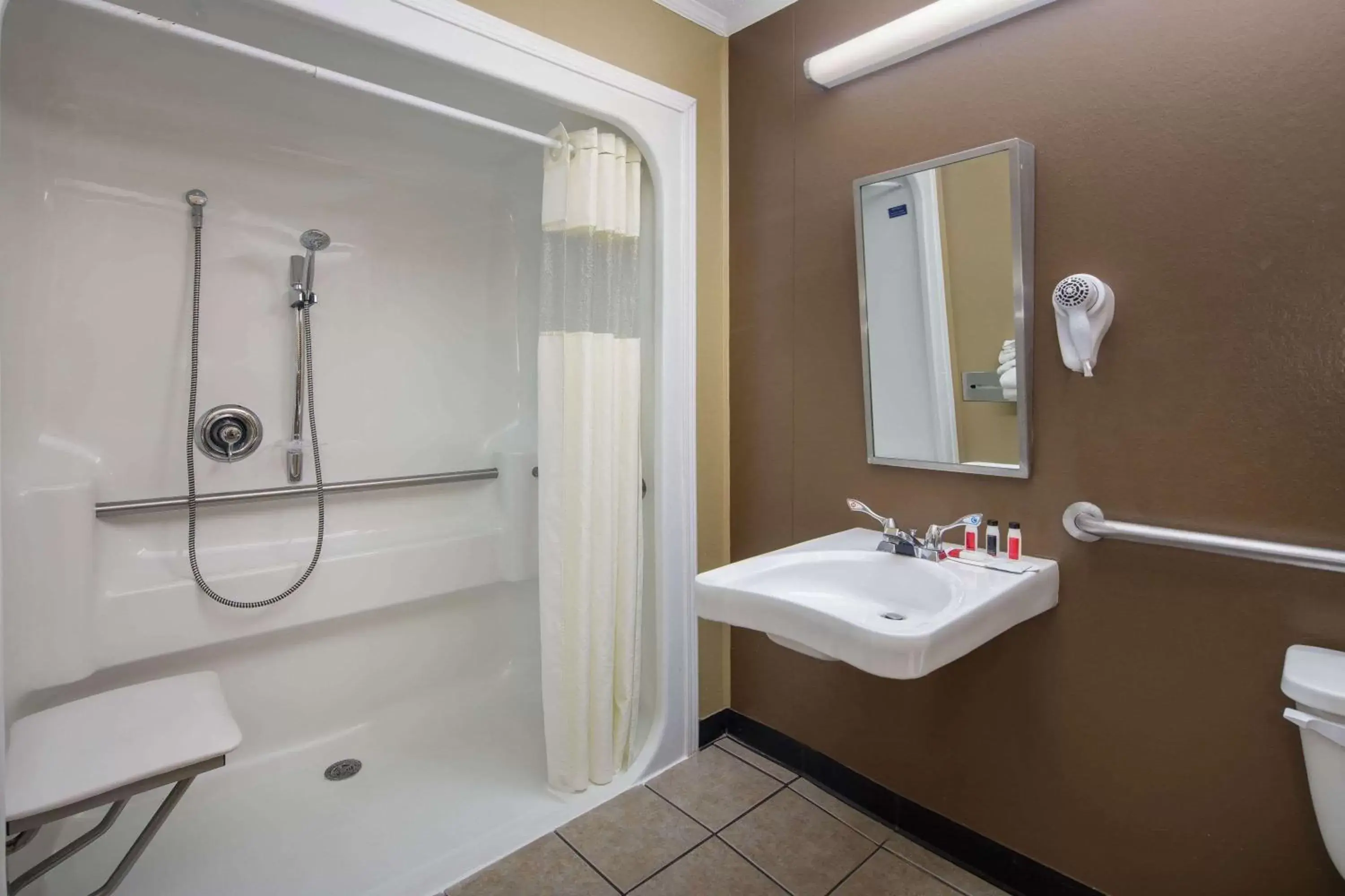 Shower, Bathroom in Microtel Inn & Suites by Wyndham Columbia Fort Jackson N