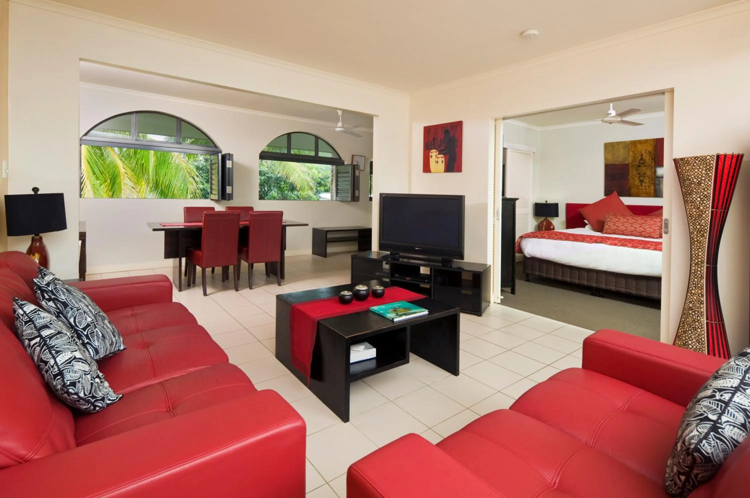Living room, Bed in Mango Lagoon Resort & Wellness Spa