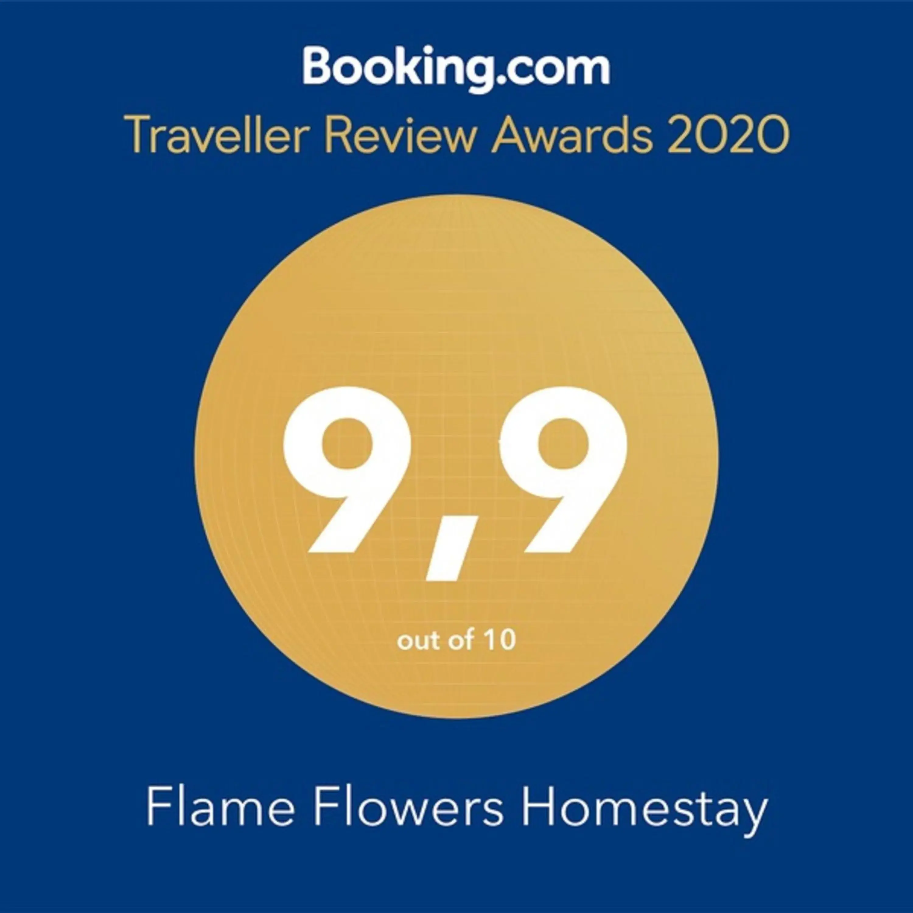 Certificate/Award in Flame Flowers Homestay