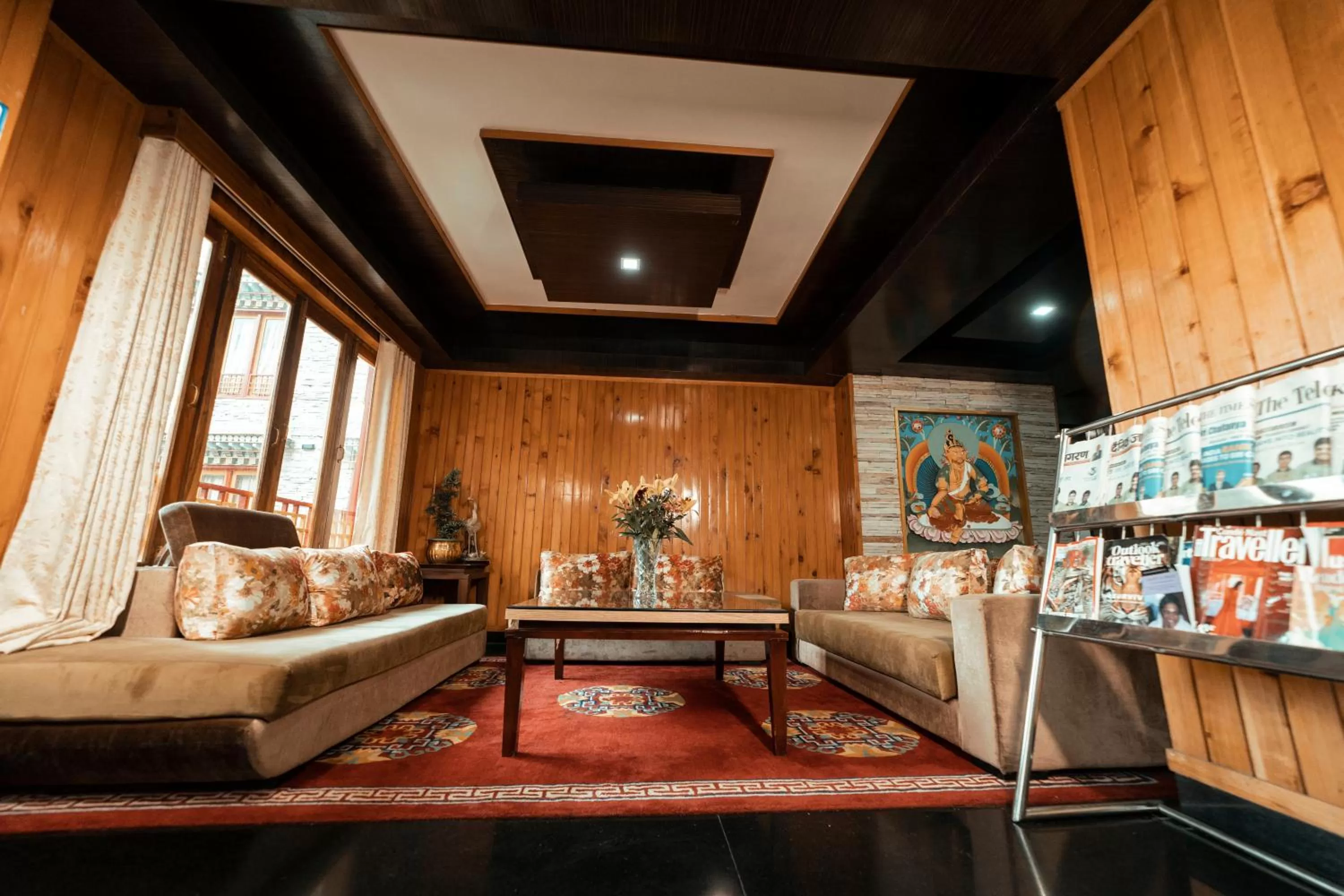 Seating area in Yangthang Heritage