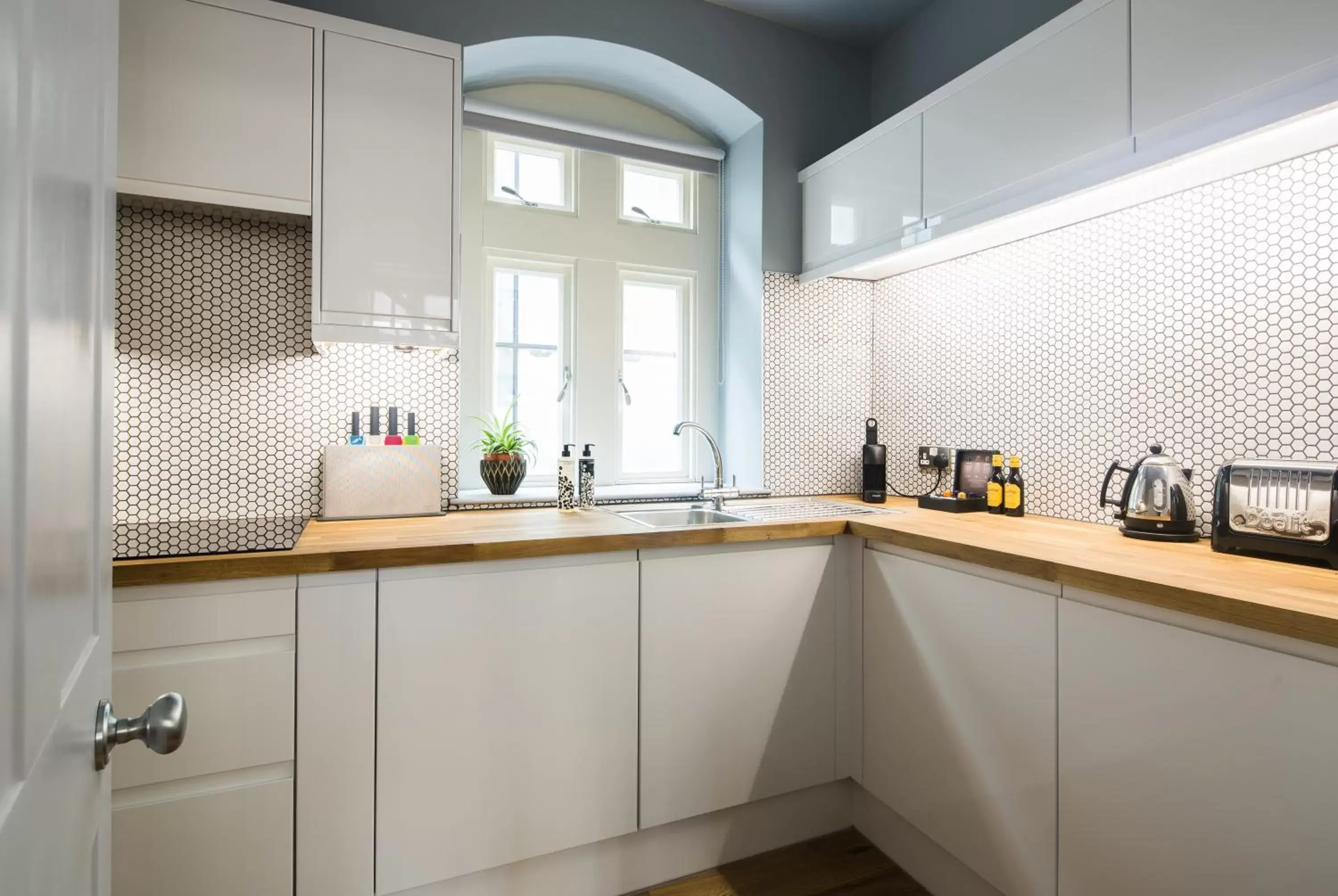 Kitchen/Kitchenette in Hiding Space - St Catherine's Hospital Apartments