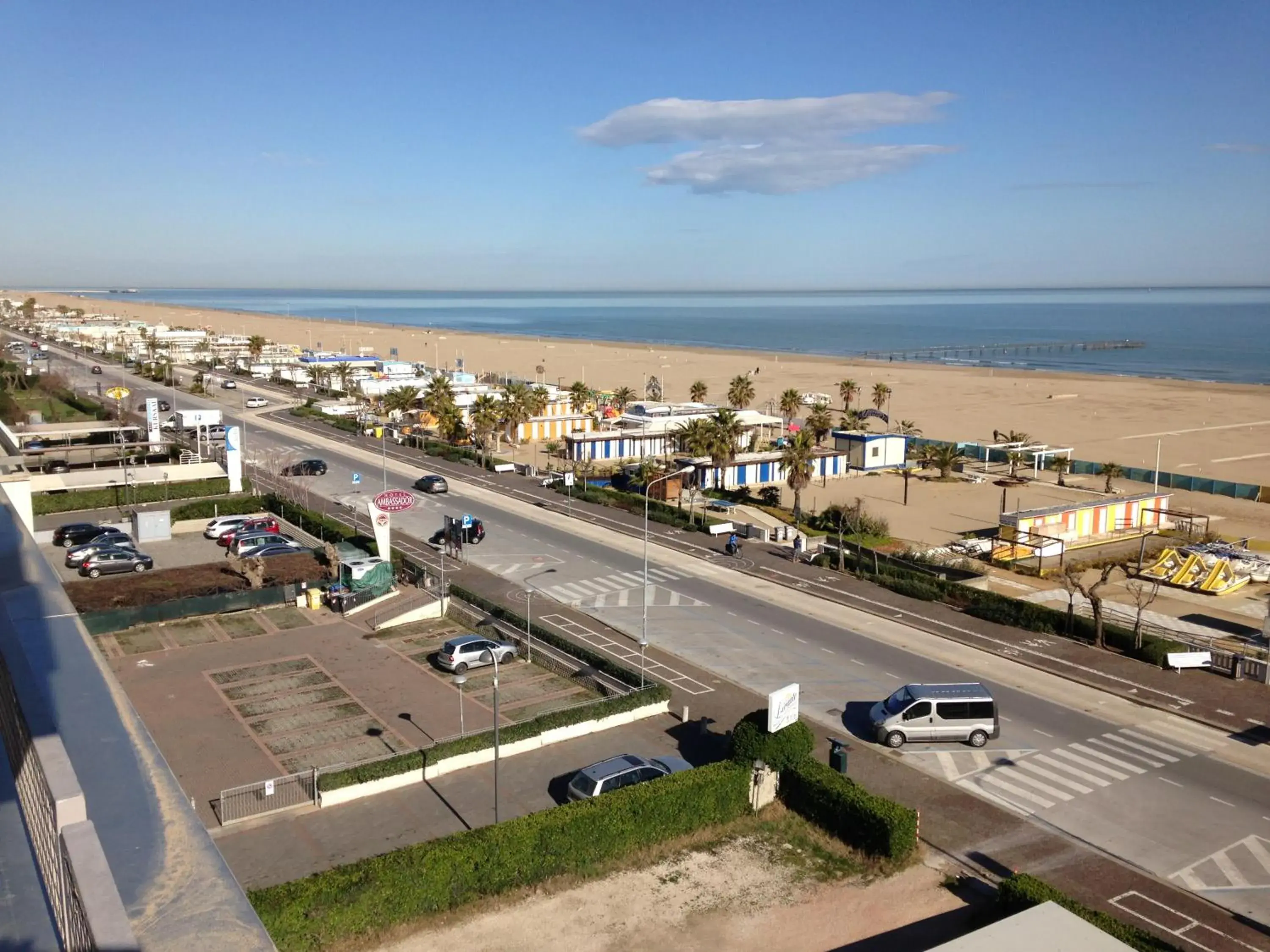 Beach, Bird's-eye View in Hotel Derby