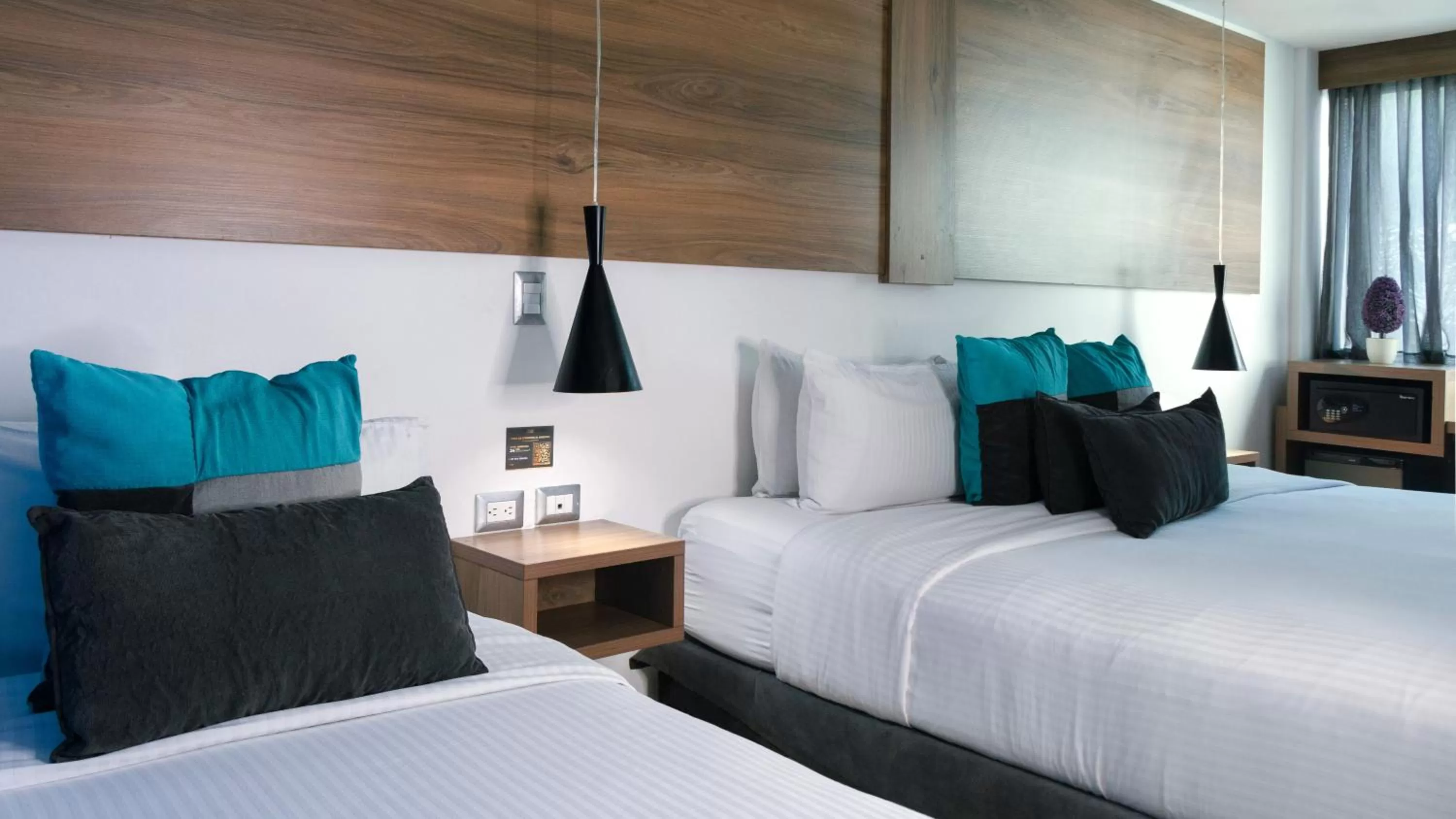 Bed in Hotel Blue Concept