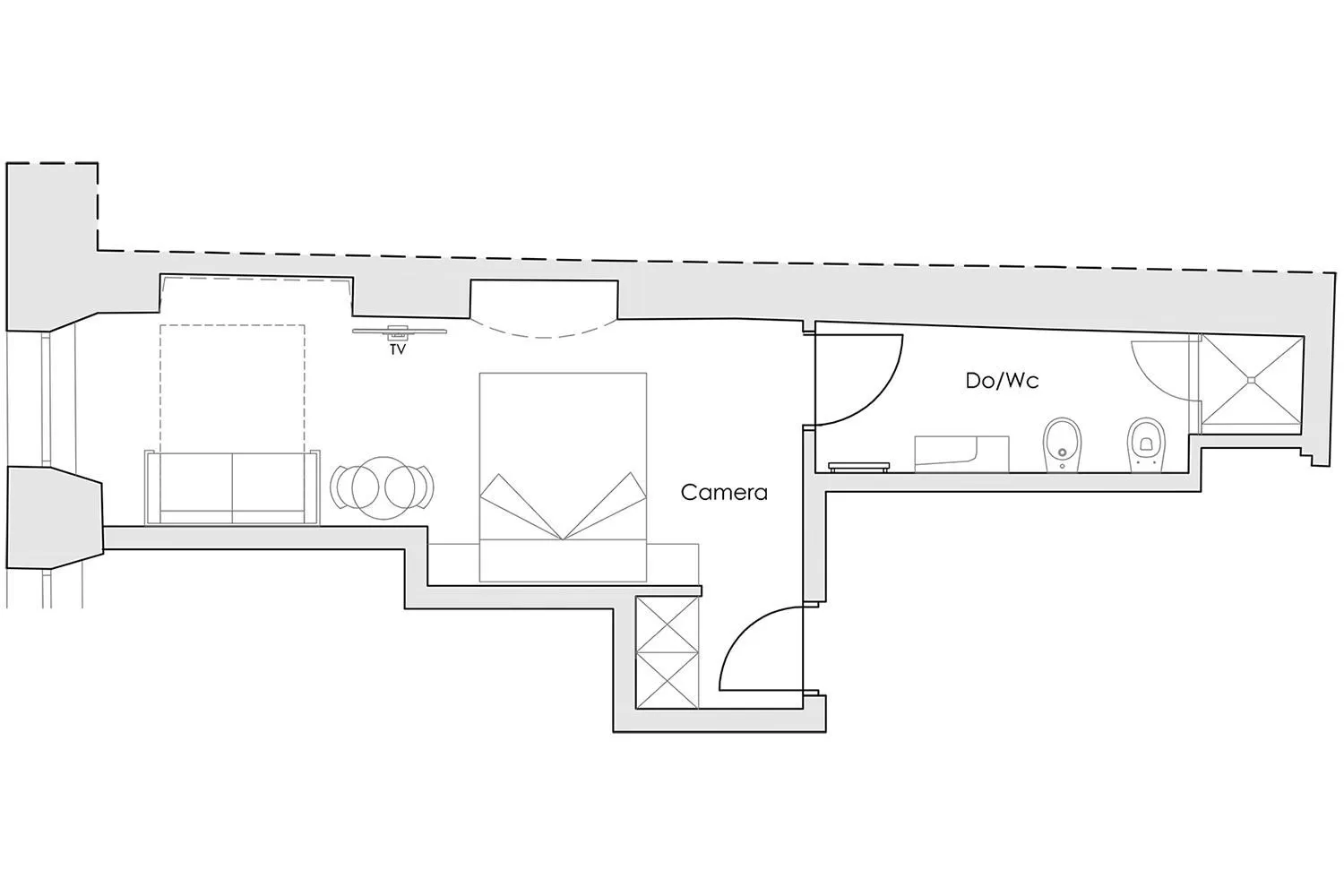 Floor plan in Arcadia Rooms