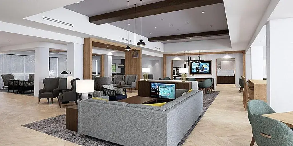 Lobby or reception, TV/Entertainment Center in Staybridge Suites - Houston NW Cypress Crossings , an IHG Hotel
