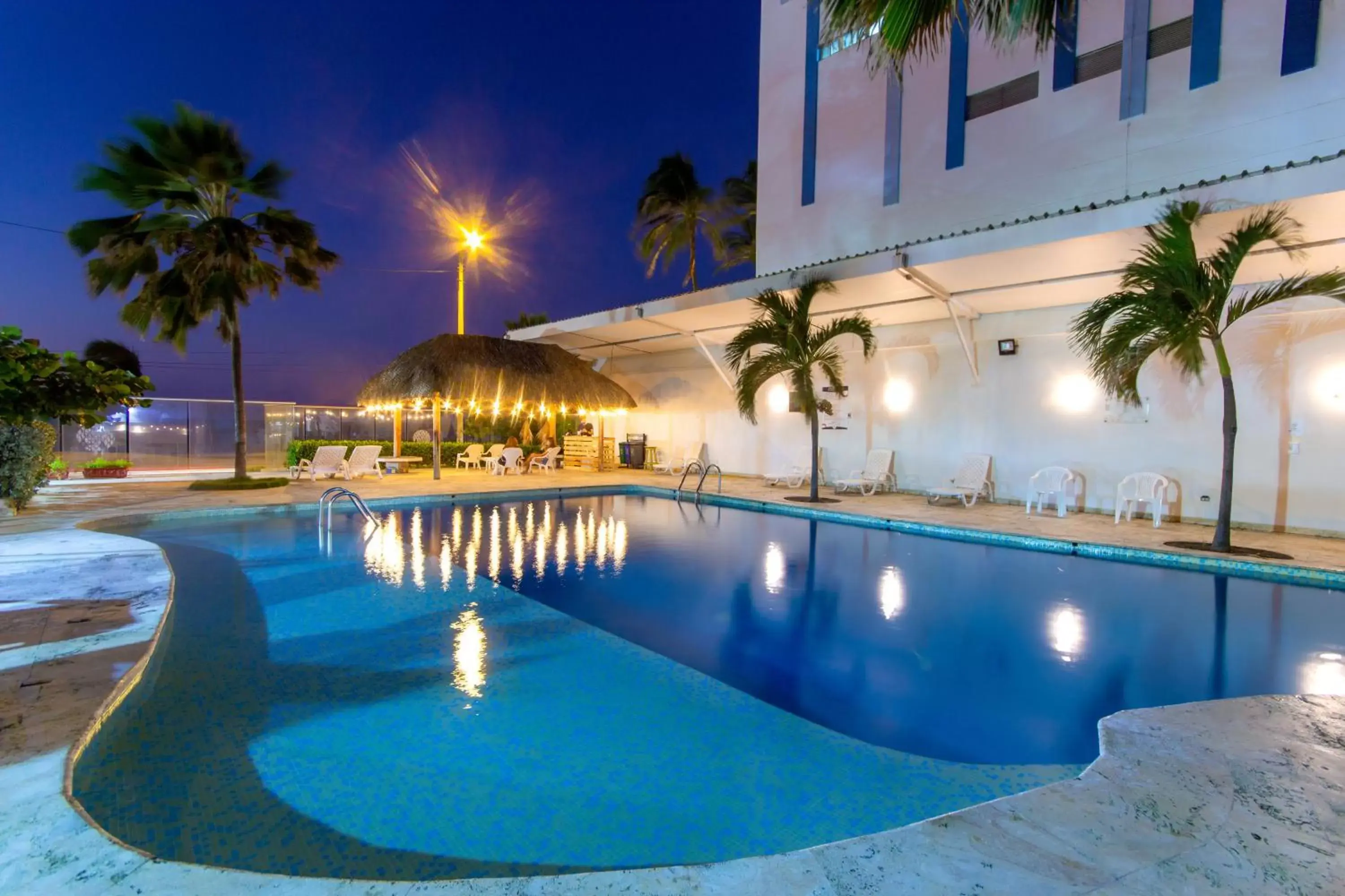 Night, Swimming Pool in Hotel Playa Club