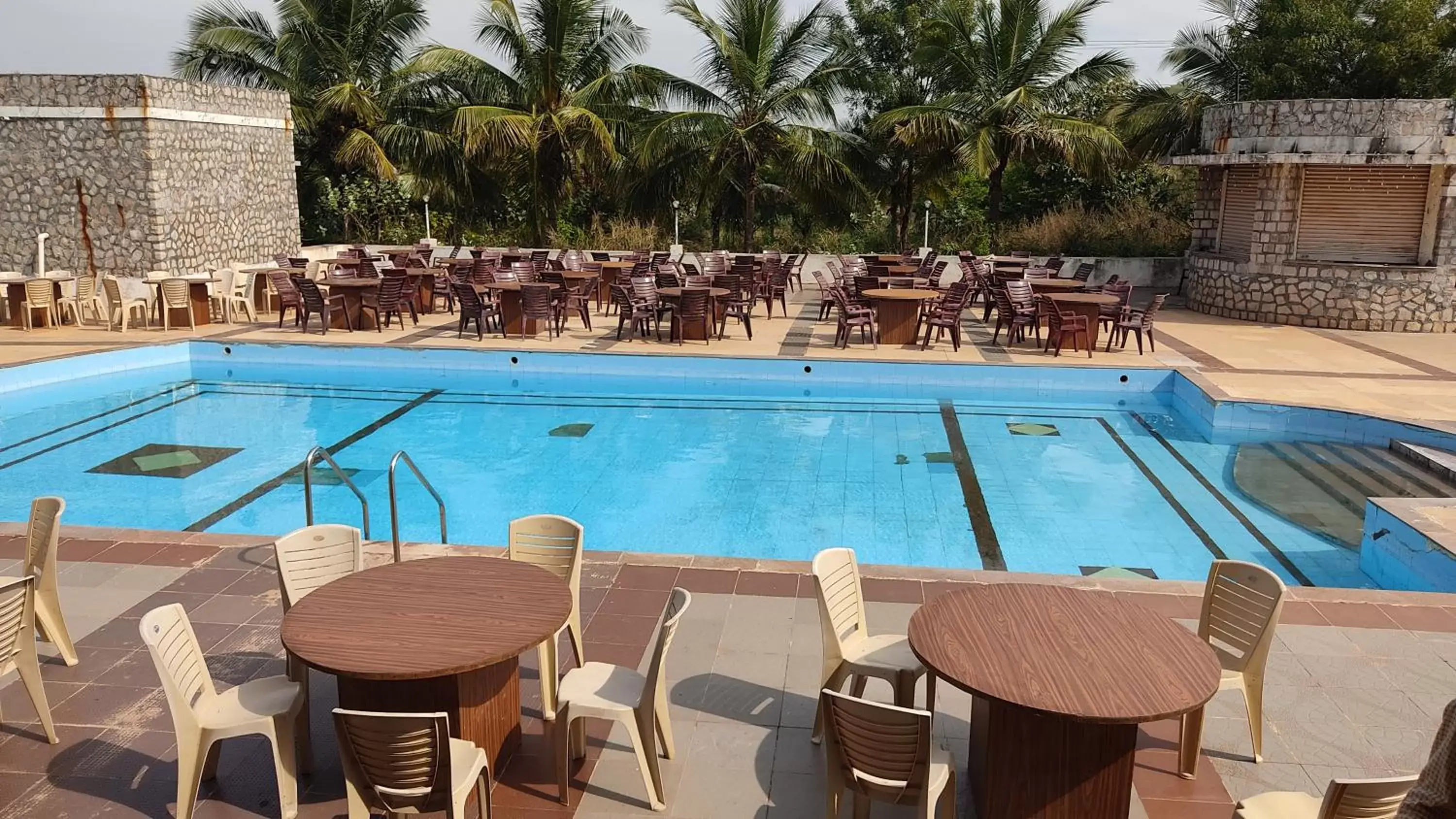 Swimming pool, Pool View in Kanthi Resorts Badami