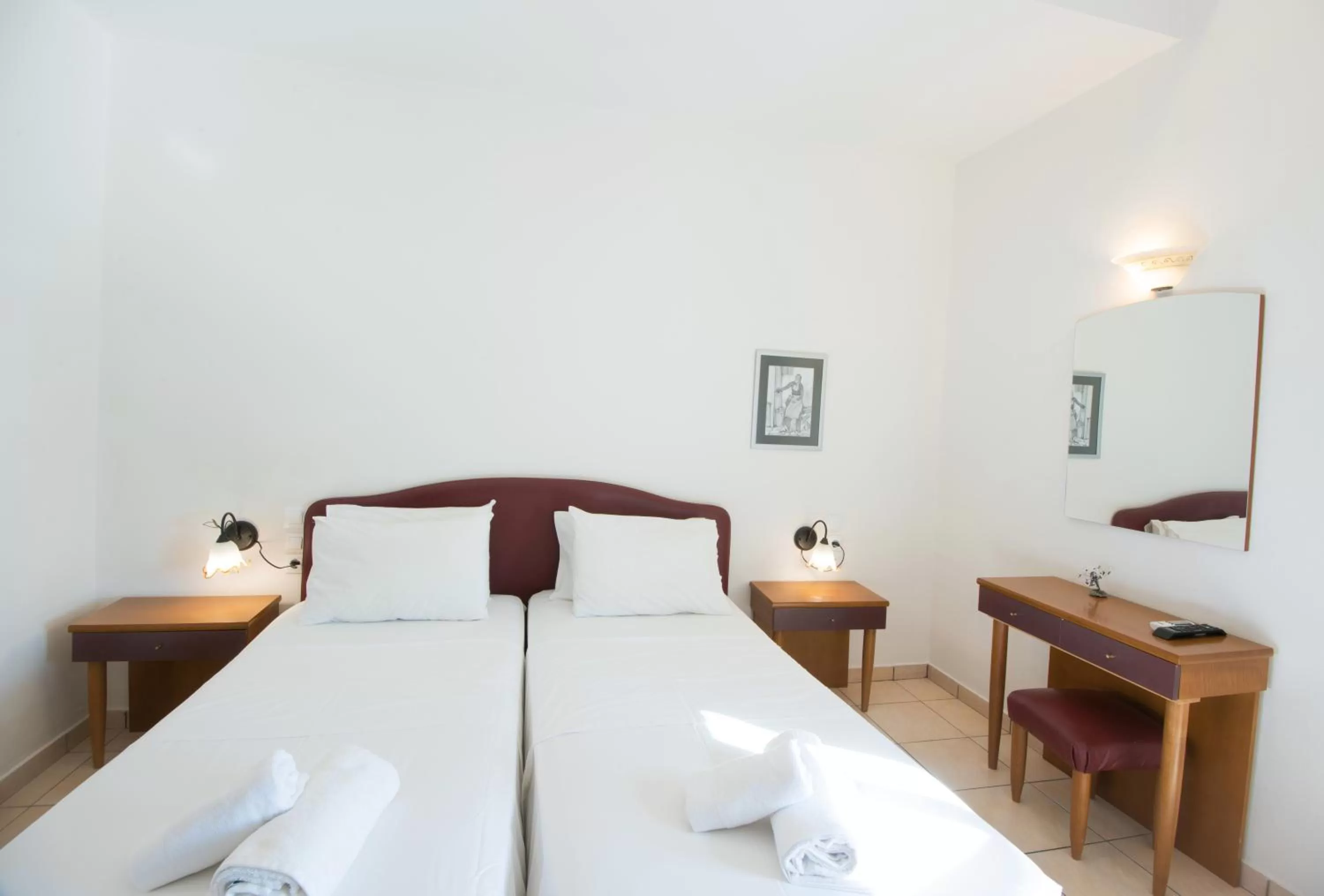 Bed in Polydoros Appartments