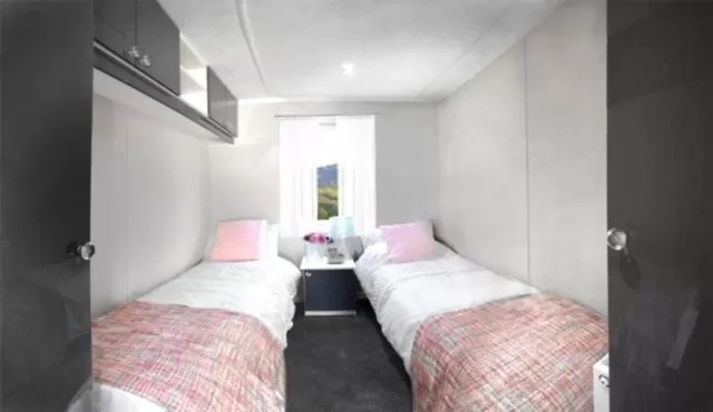 Bed in Molland Manor House Bed & Breakfast