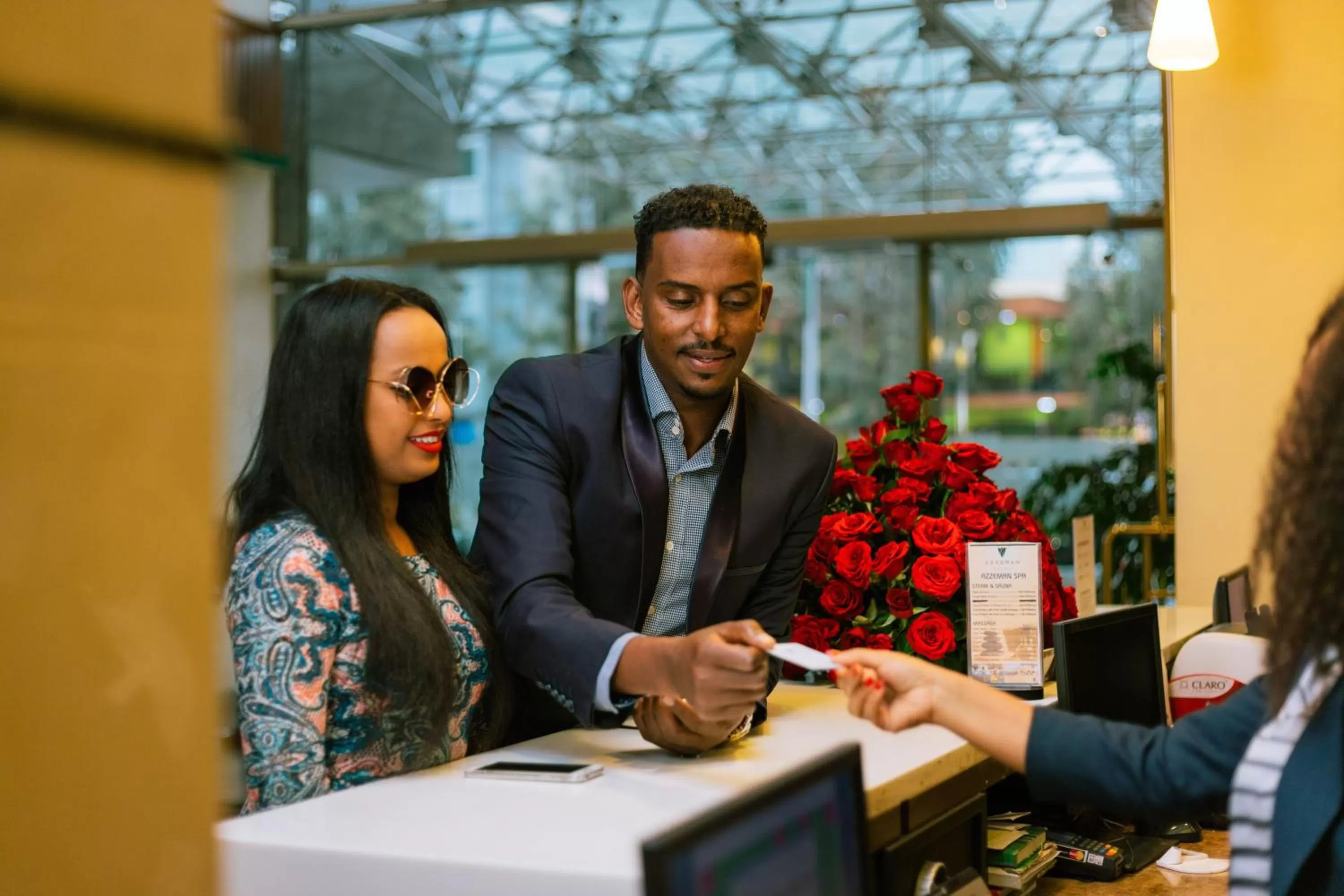 Lobby or reception in Azzeman Hotel