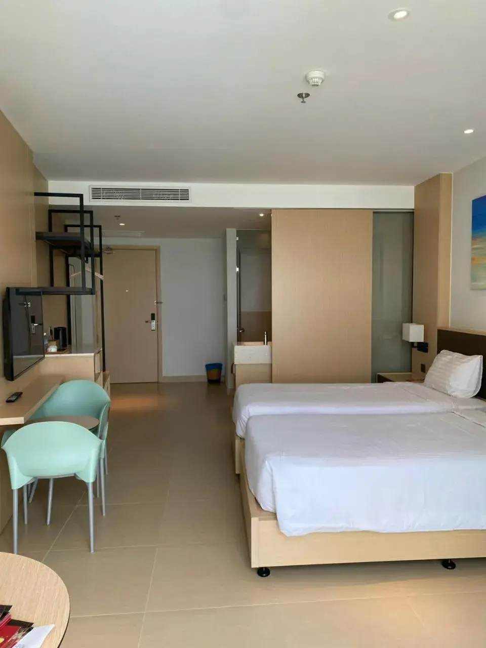 Bed in blue Cam Ranh Nha Trang resort